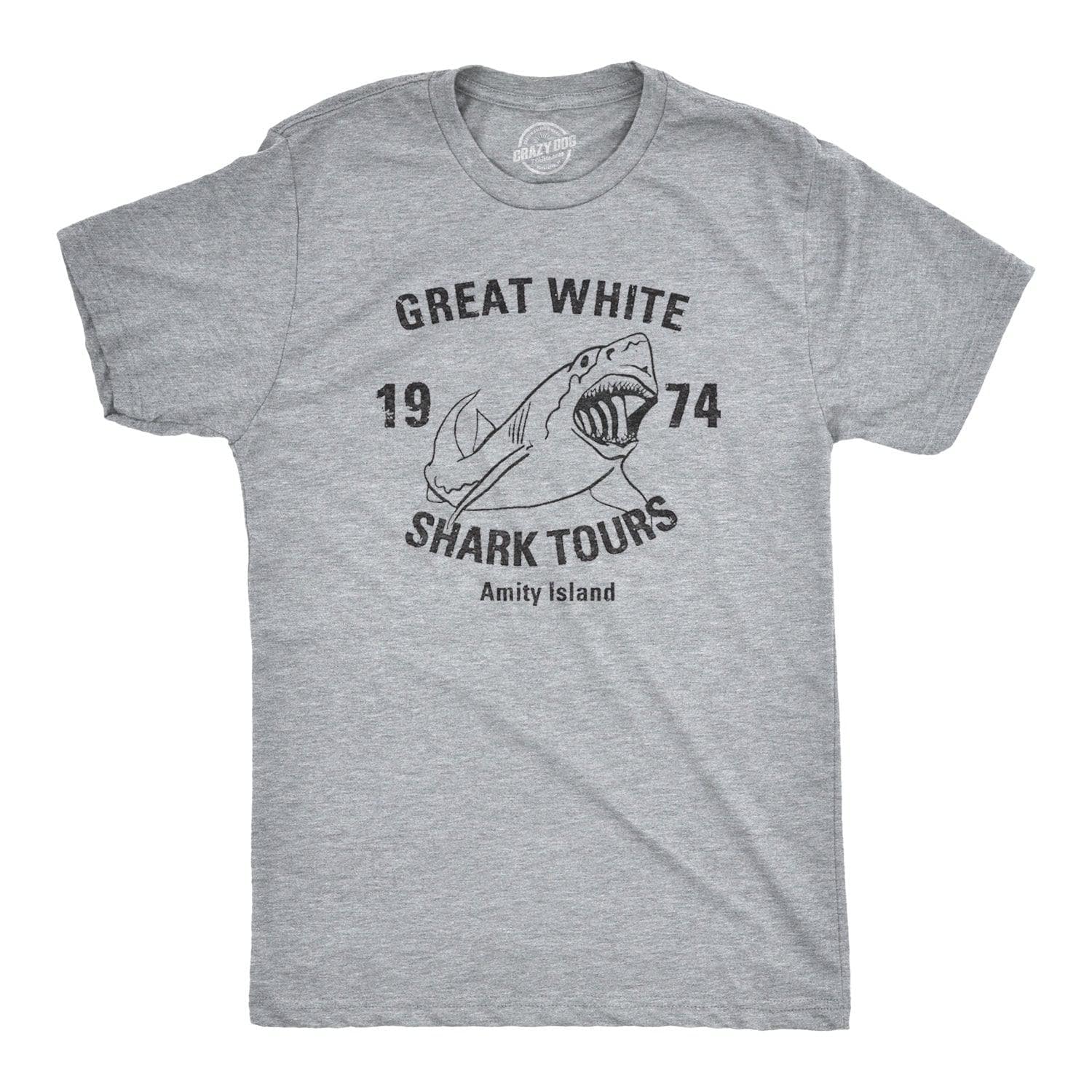 Great White Shark Tours Men's Tshirt  -  Crazy Dog T-Shirts