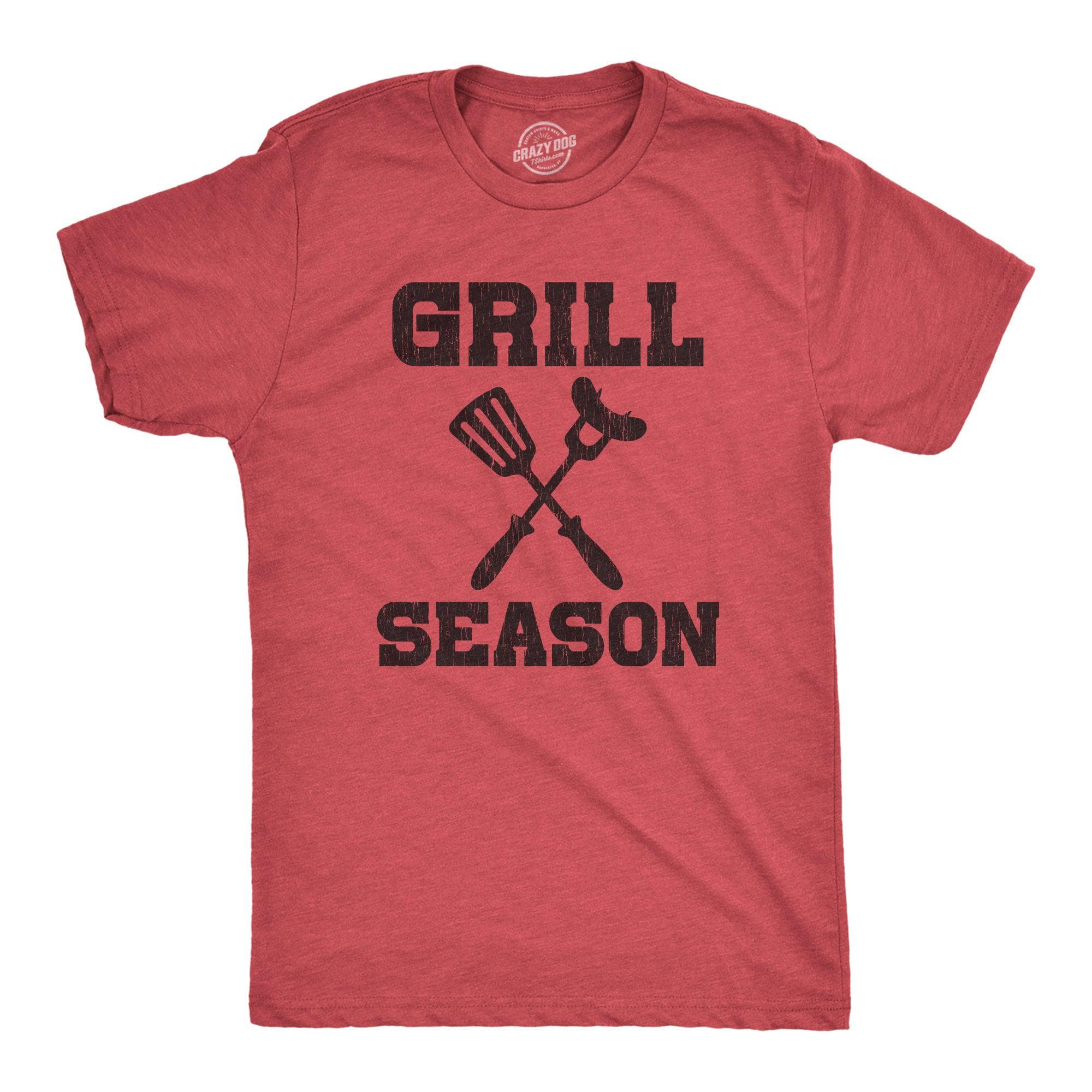 Grill Season Men's Tshirt  -  Crazy Dog T-Shirts