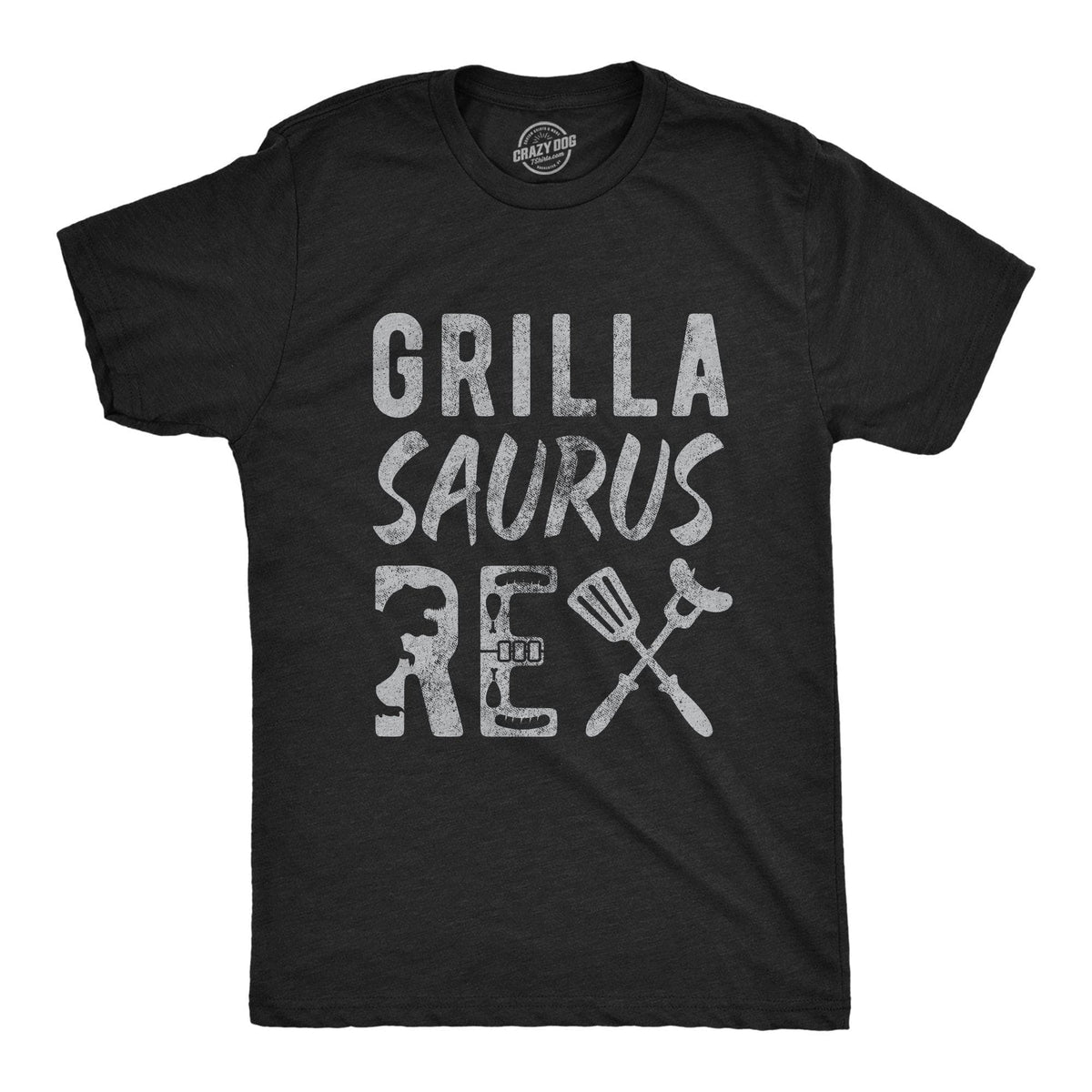 Grillasaurus Rex Men&#39;s Tshirt - Crazy Dog T-Shirts