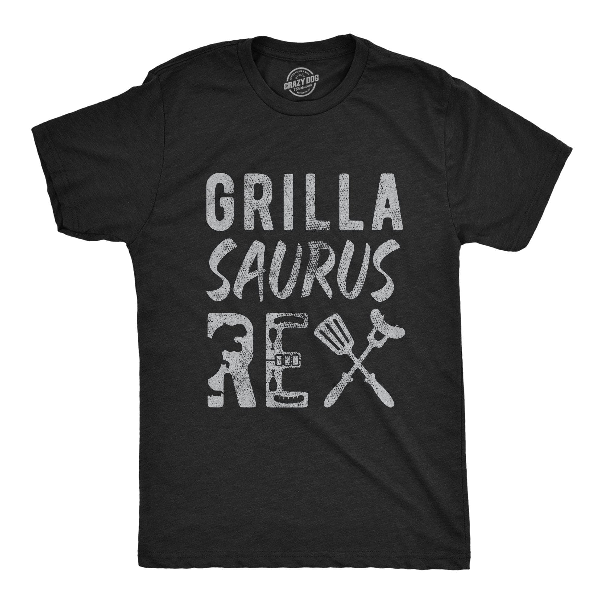 Grillasaurus Rex Men's Tshirt - Crazy Dog T-Shirts