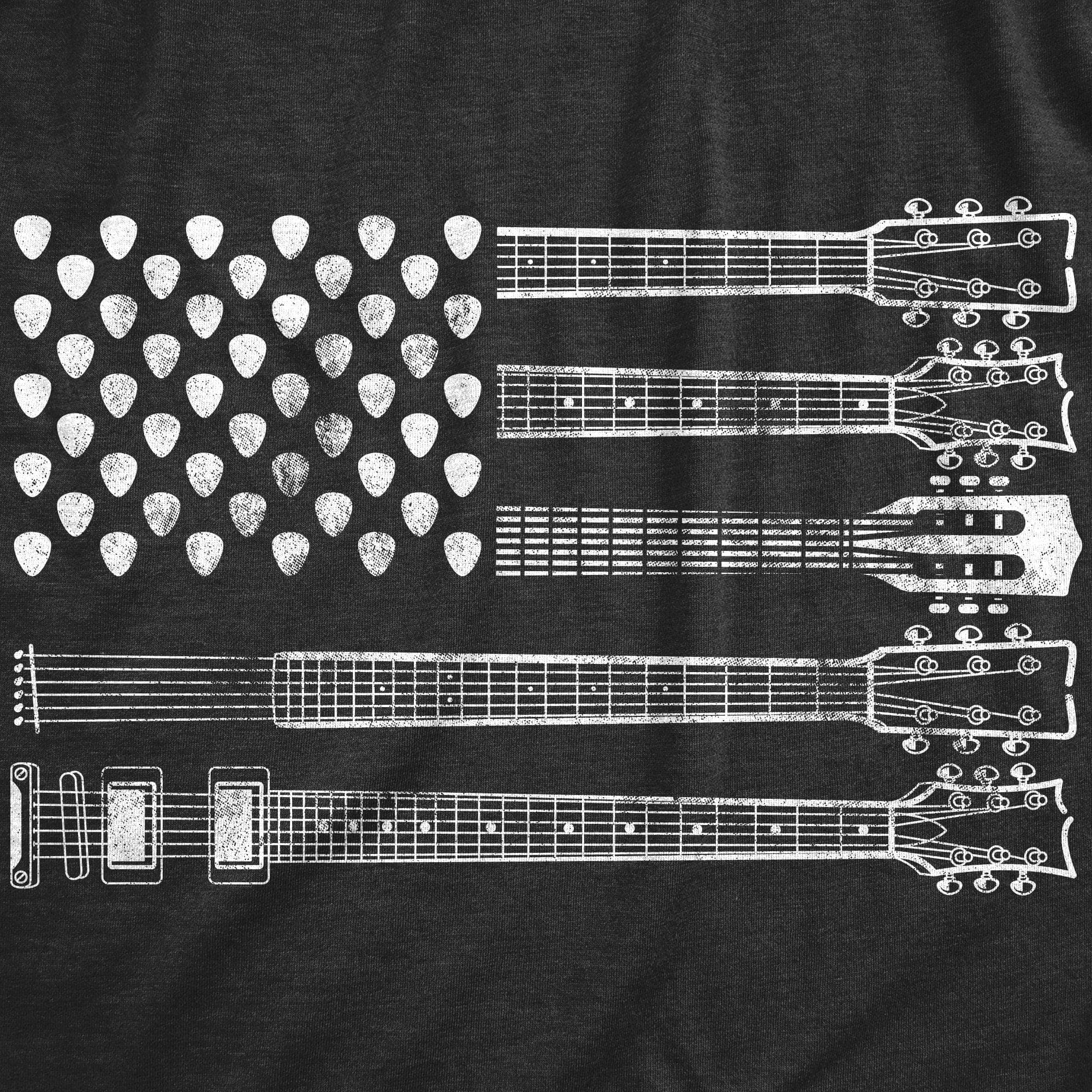 Guitar Flag Men's Tshirt - Crazy Dog T-Shirts