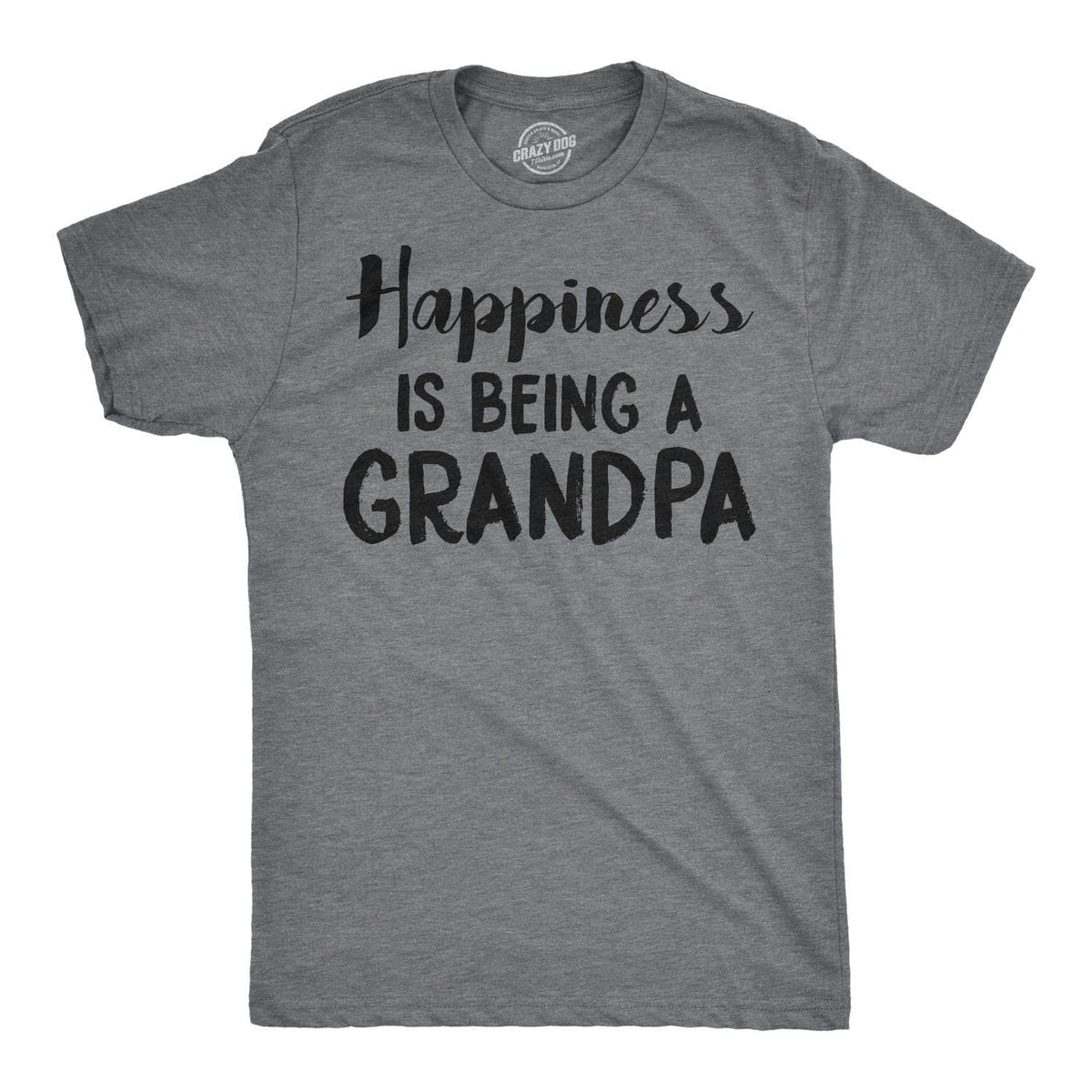 Happiness is Being a Grandpa Men&#39;s Tshirt  -  Crazy Dog T-Shirts