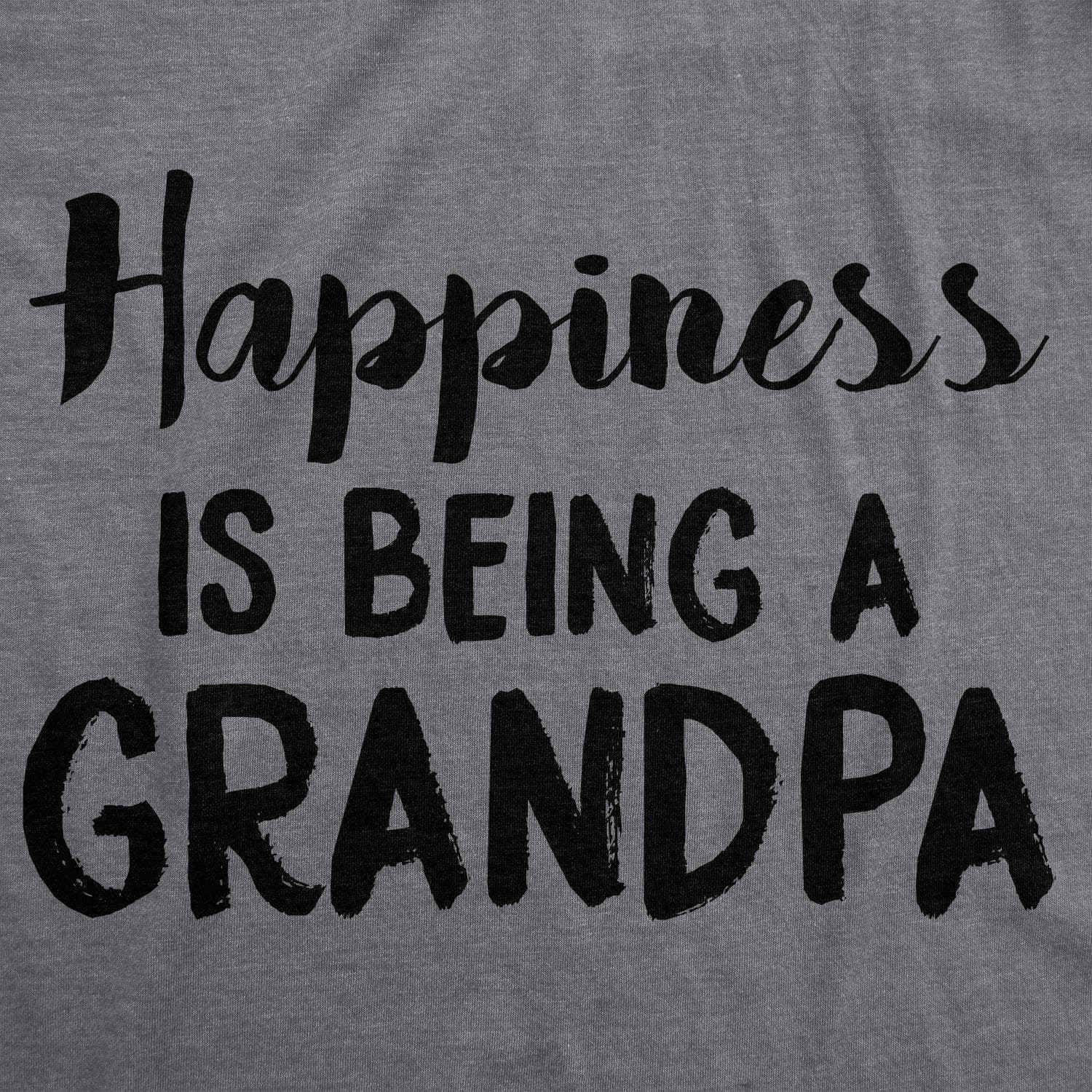 Happiness is Being a Grandpa Men's Tshirt  -  Crazy Dog T-Shirts