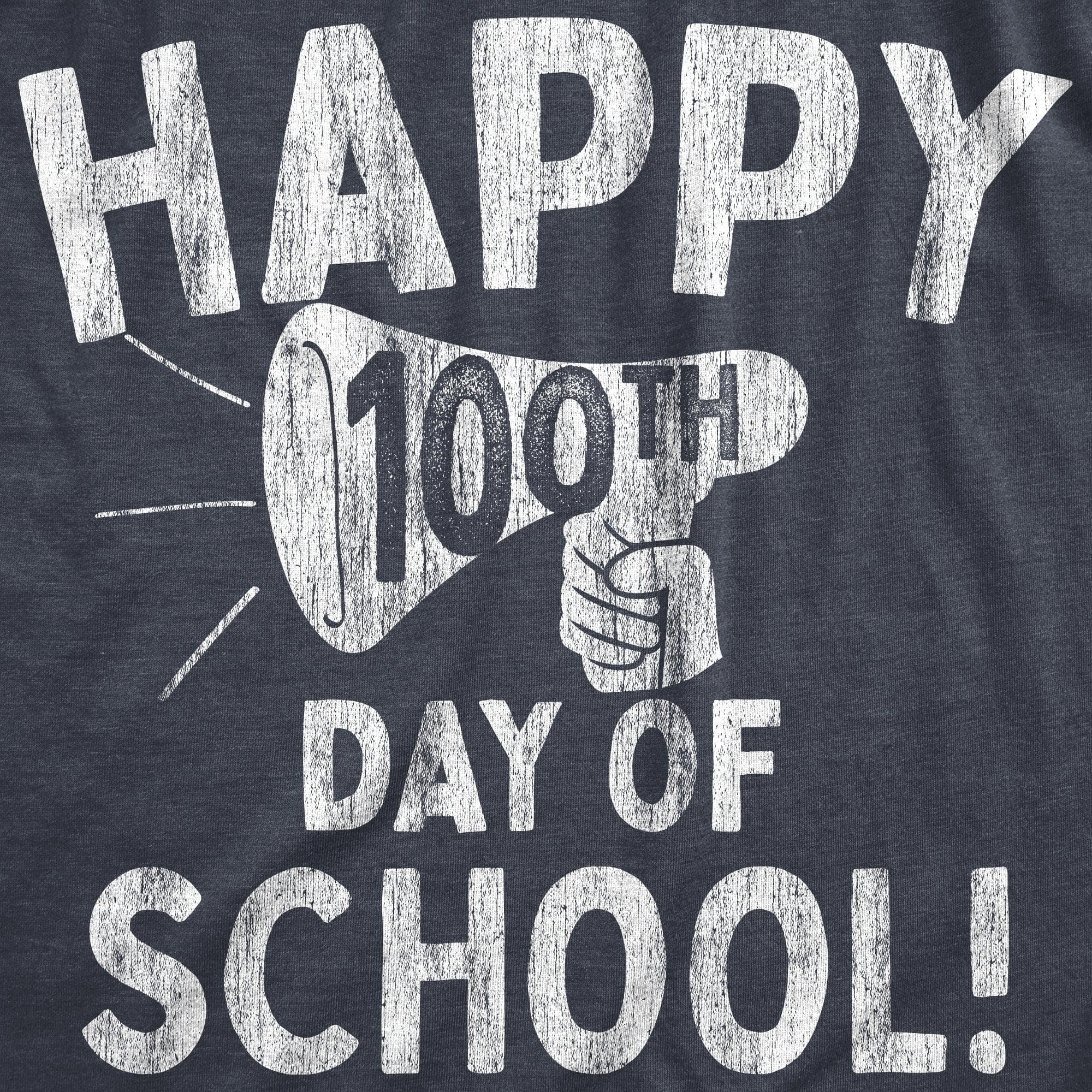 Happy 100th Day of School Men's Tshirt  -  Crazy Dog T-Shirts