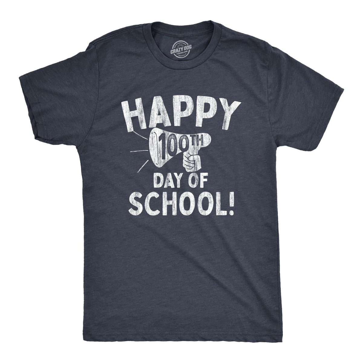 Happy 100th Day of School Men&#39;s Tshirt  -  Crazy Dog T-Shirts
