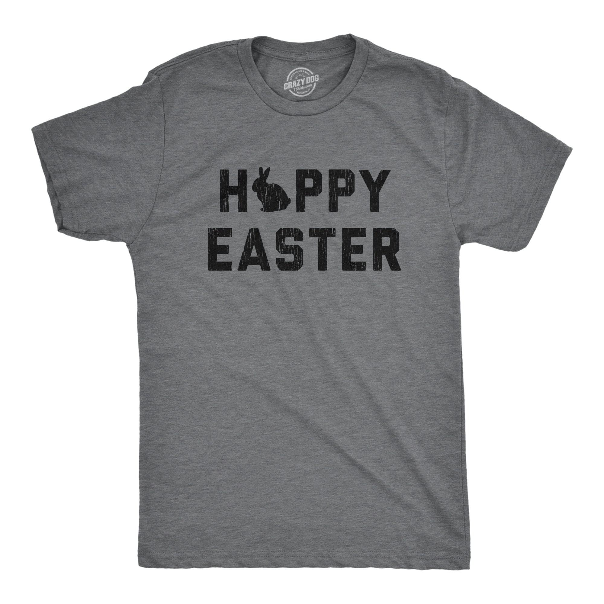 Happy Easter Men's Tshirt  -  Crazy Dog T-Shirts