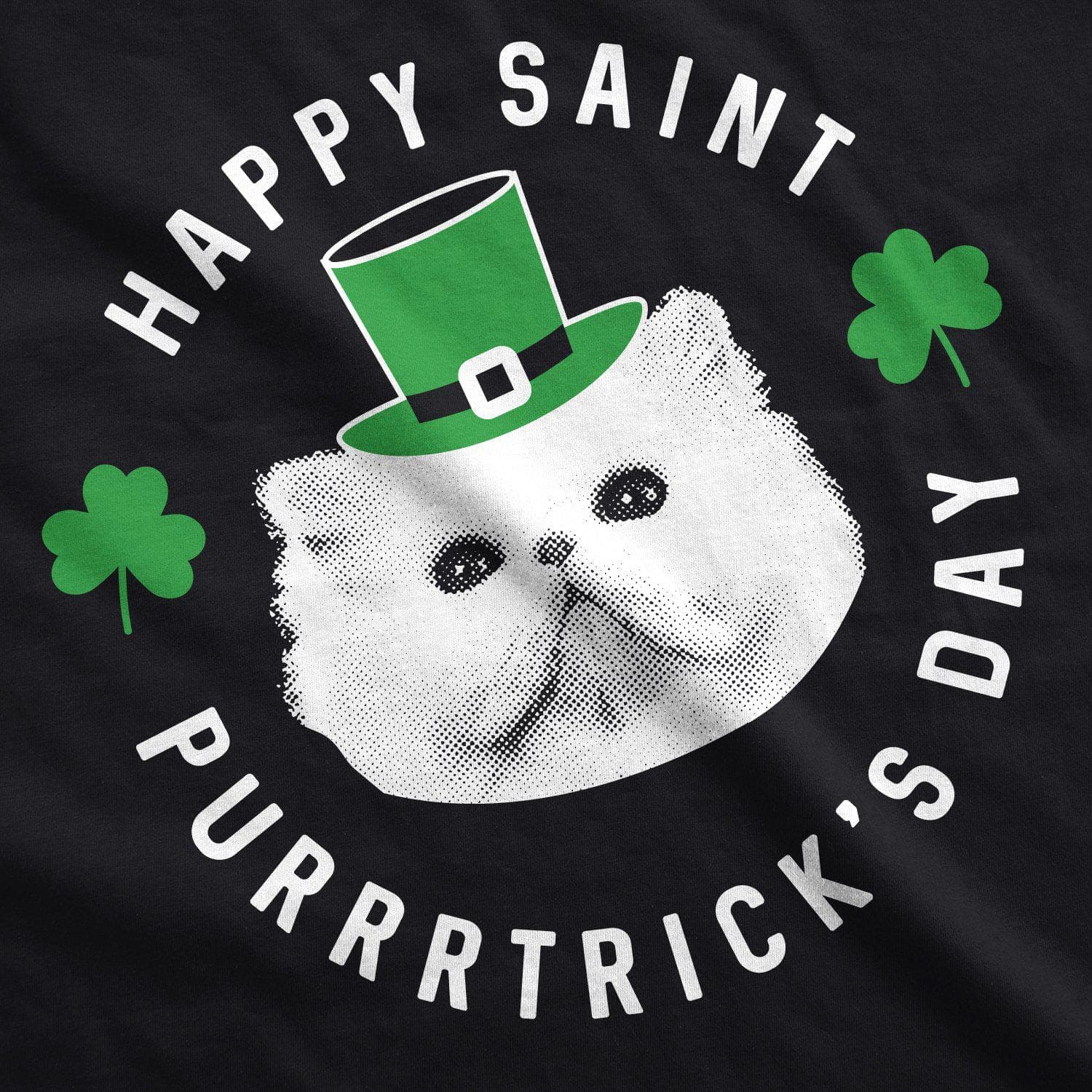 Happy St. Purrtrick's Day Men's Tshirt  -  Crazy Dog T-Shirts