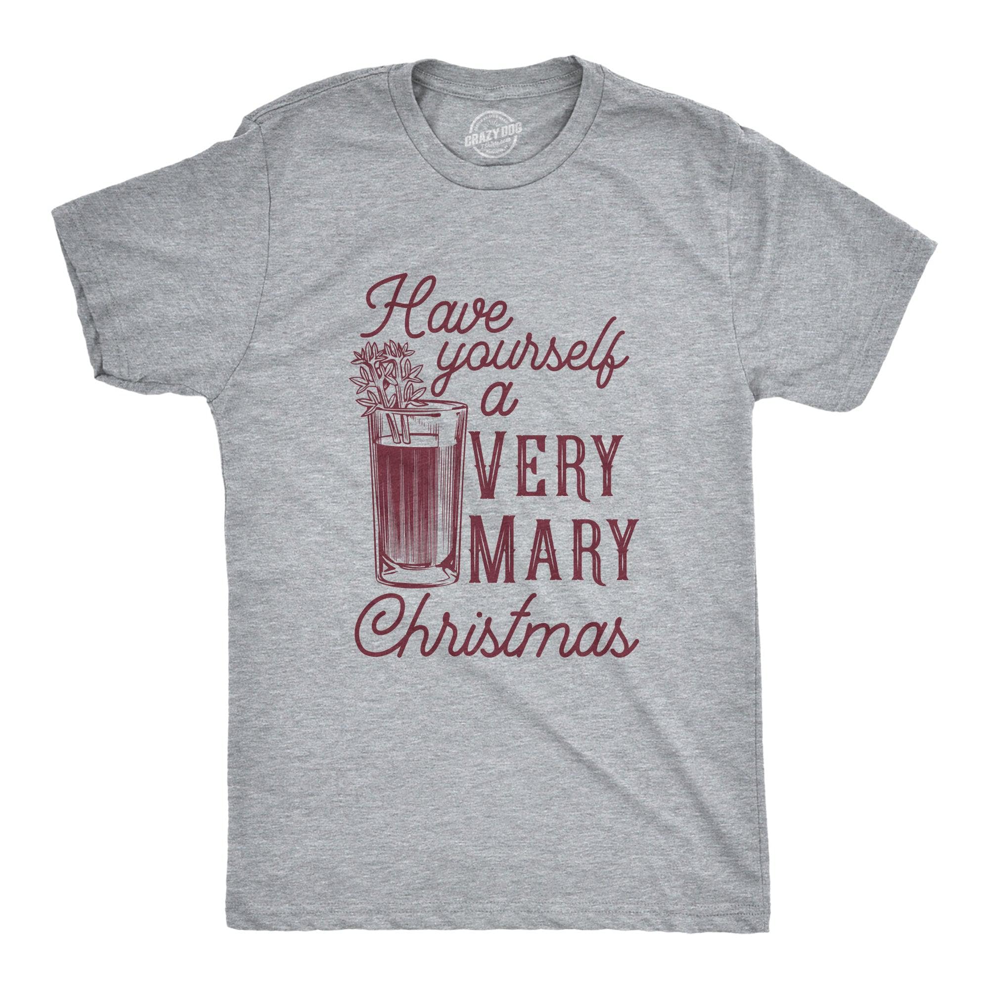 Have Yourself A Very Mary Christmas Men's Tshirt  -  Crazy Dog T-Shirts