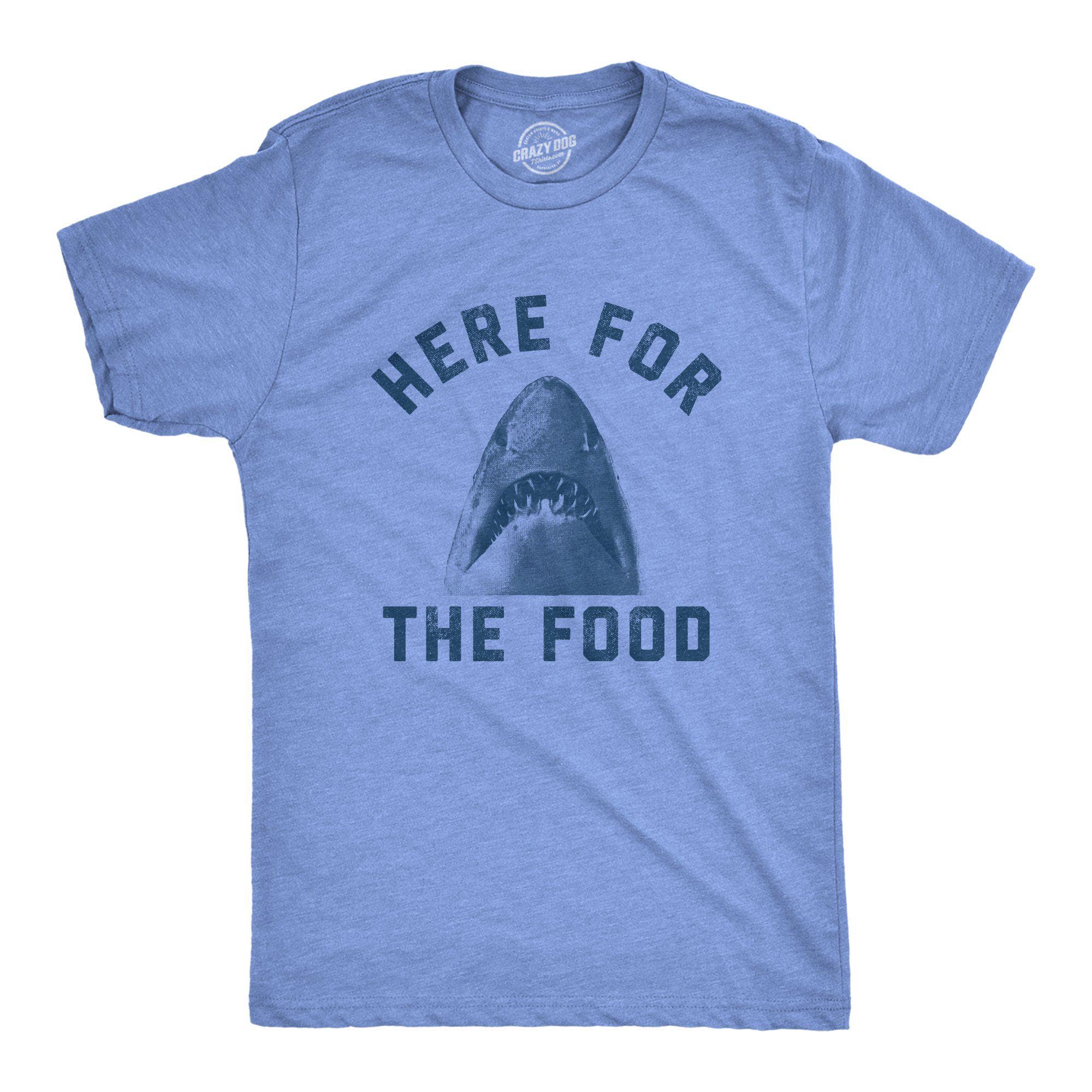 Here For The Food Men's Tshirt - Crazy Dog T-Shirts