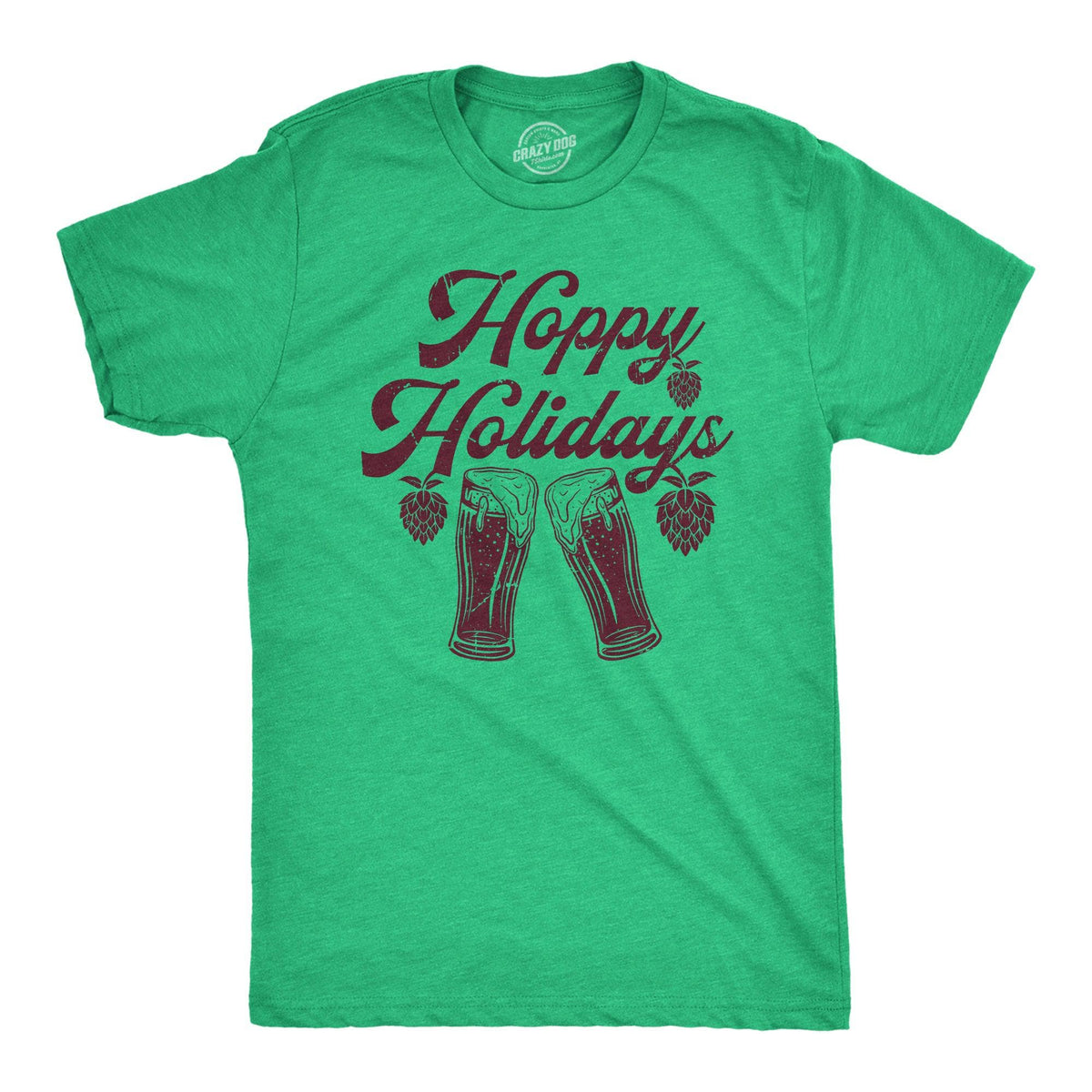 Hoppy Holidays Men&#39;s Tshirt  -  Crazy Dog T-Shirts