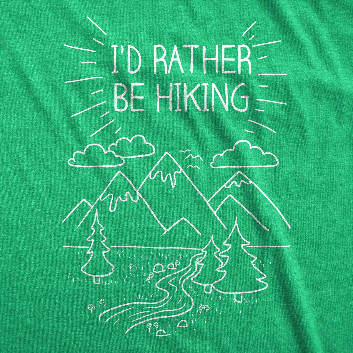 I&#39;d Rather Be Hiking Men&#39;s Tshirt  -  Crazy Dog T-Shirts