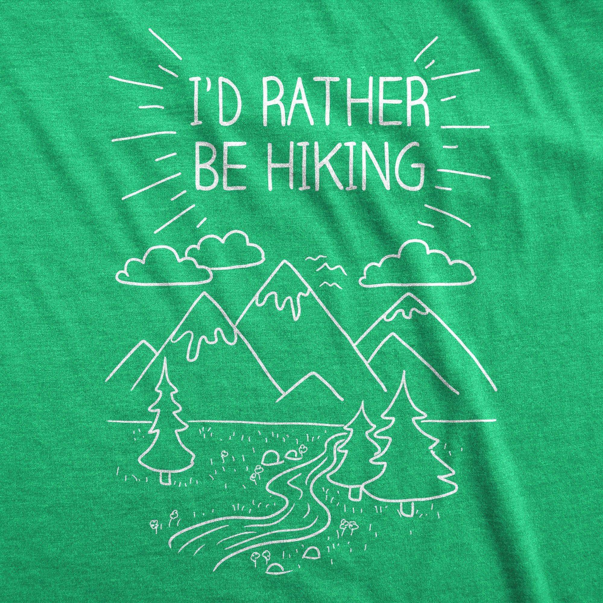I'd Rather Be Hiking Men's Tshirt  -  Crazy Dog T-Shirts