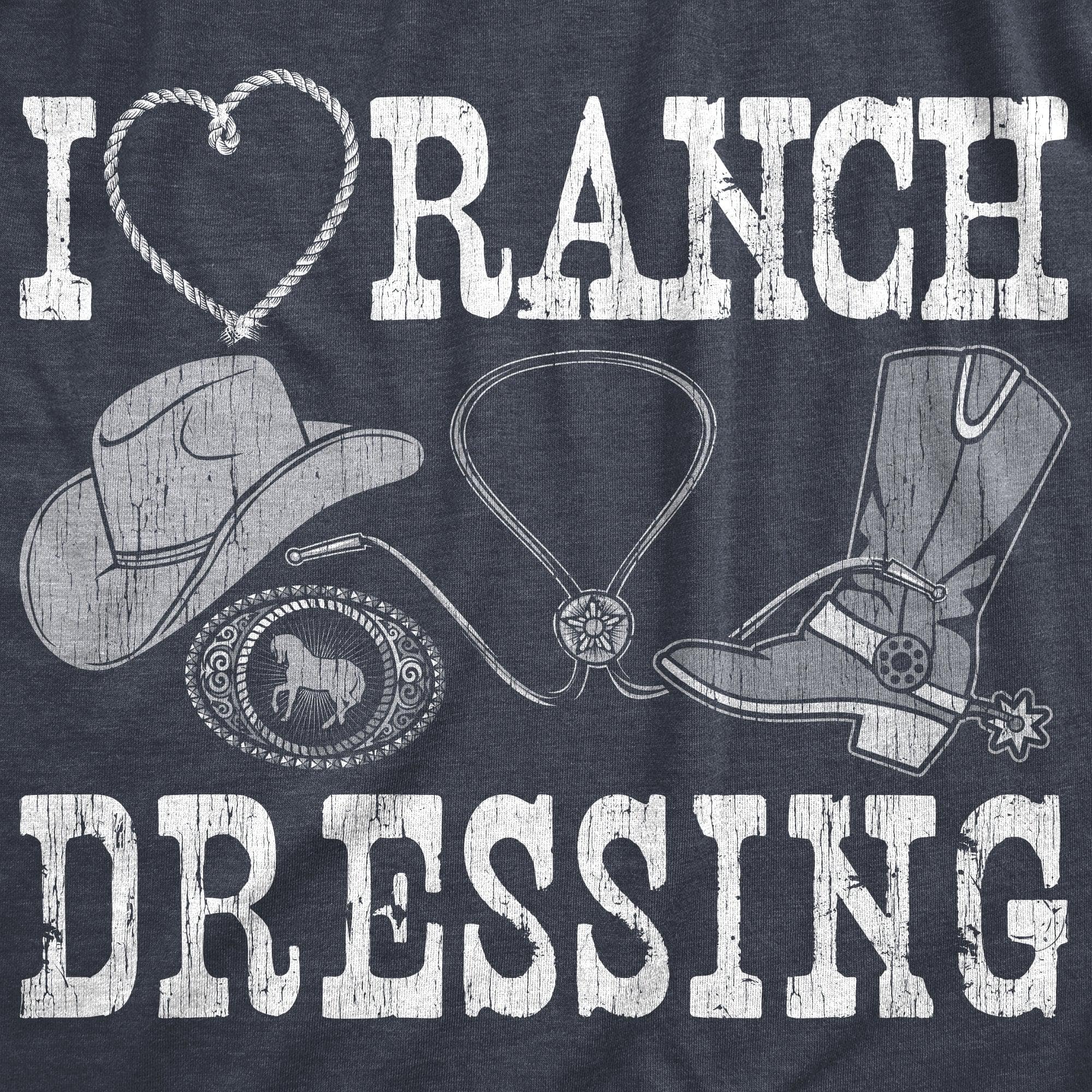 I Heart Ranch Dressing Men's Tshirt  -  Crazy Dog T-Shirts