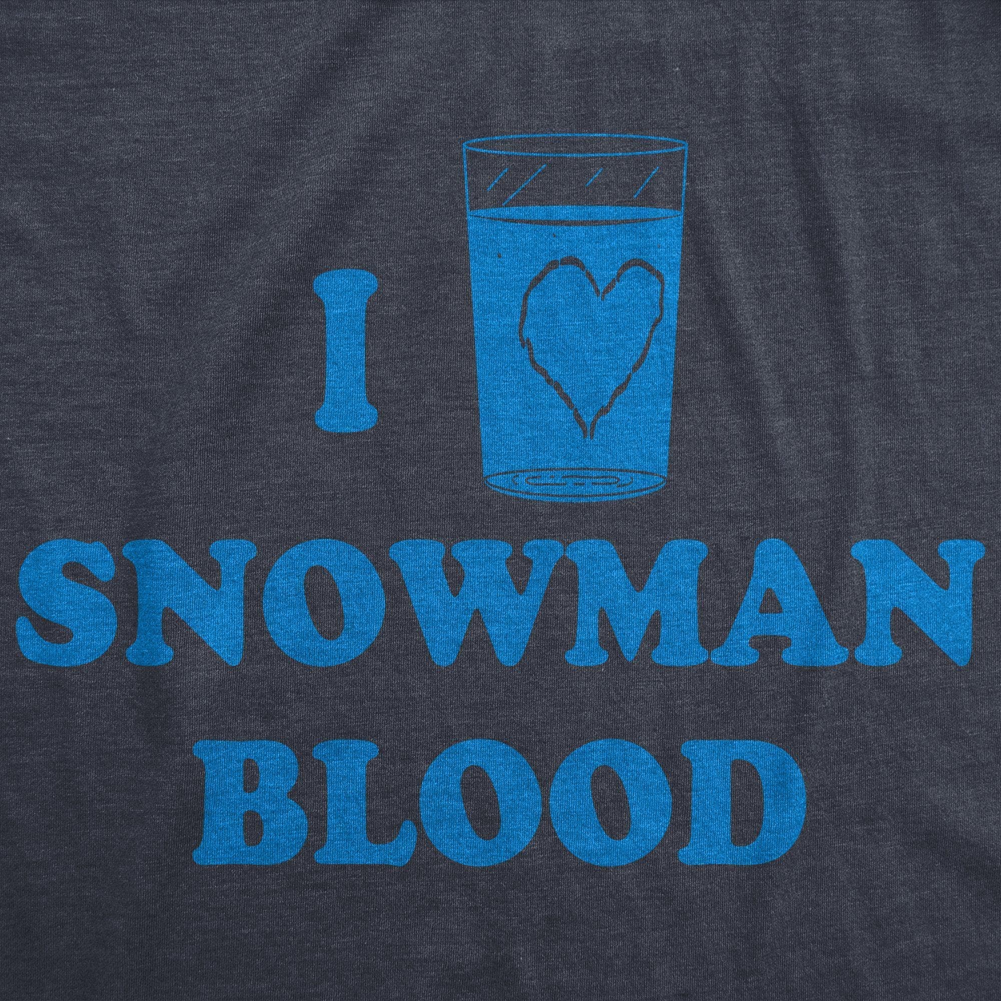 I Love Snowman Blood Men's Tshirt - Crazy Dog T-Shirts