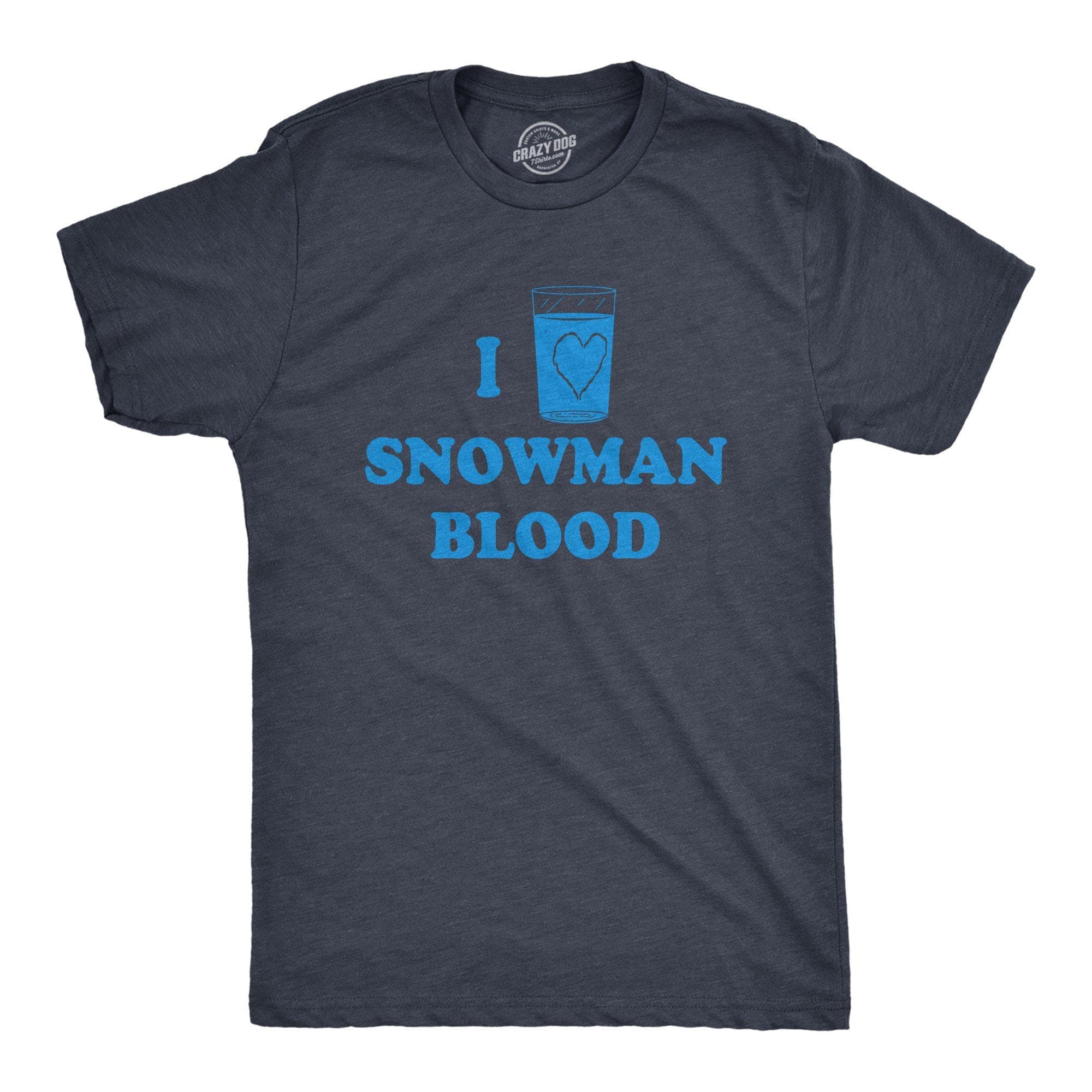 I Love Snowman Blood Men's Tshirt - Crazy Dog T-Shirts