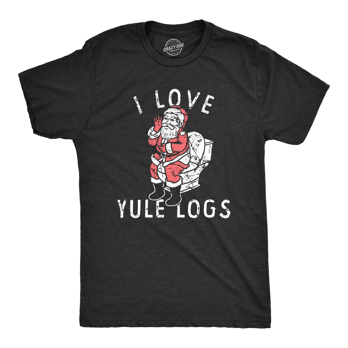 I Love Yule Logs Men&#39;s Tshirt  -  Crazy Dog T-Shirts