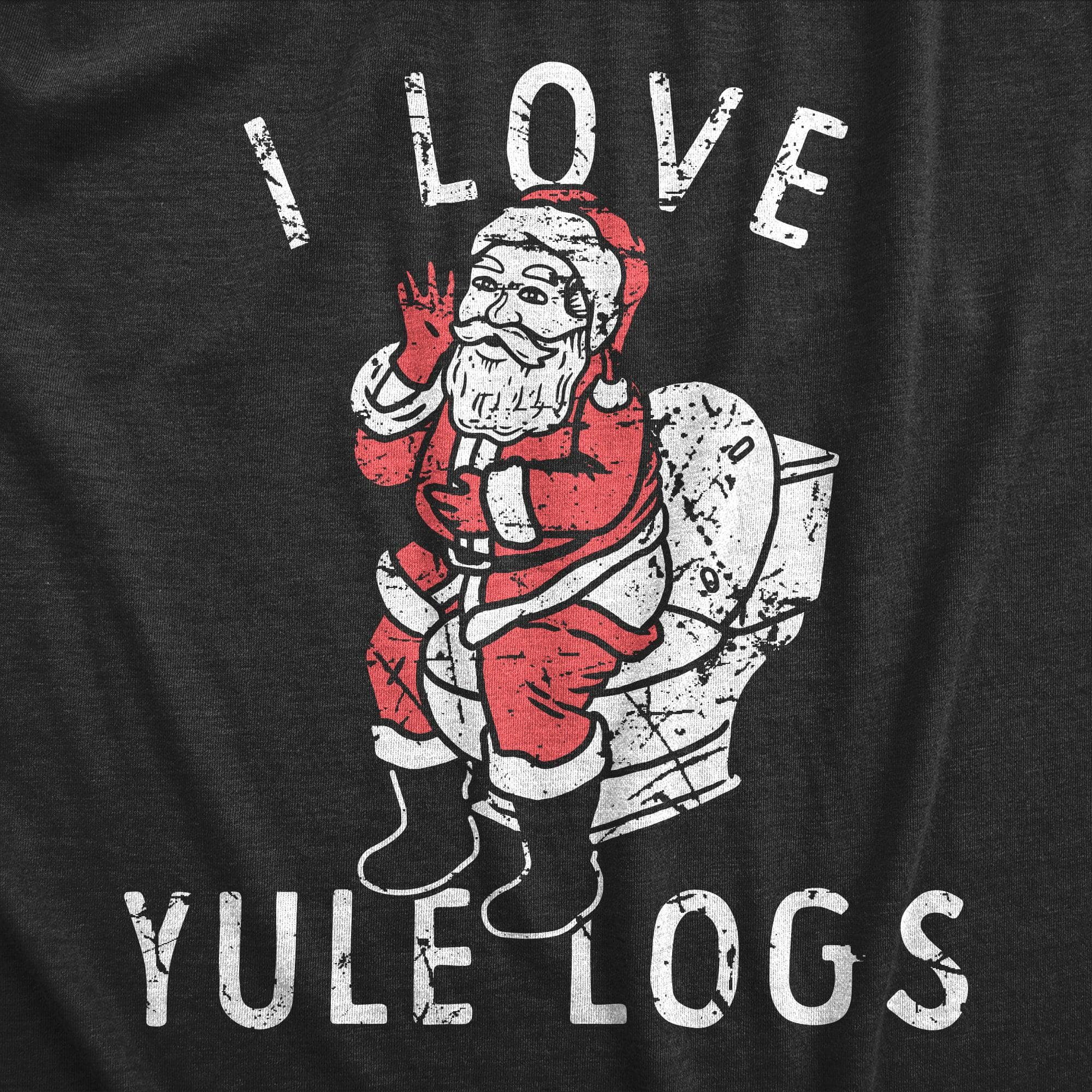 I Love Yule Logs Men's Tshirt  -  Crazy Dog T-Shirts