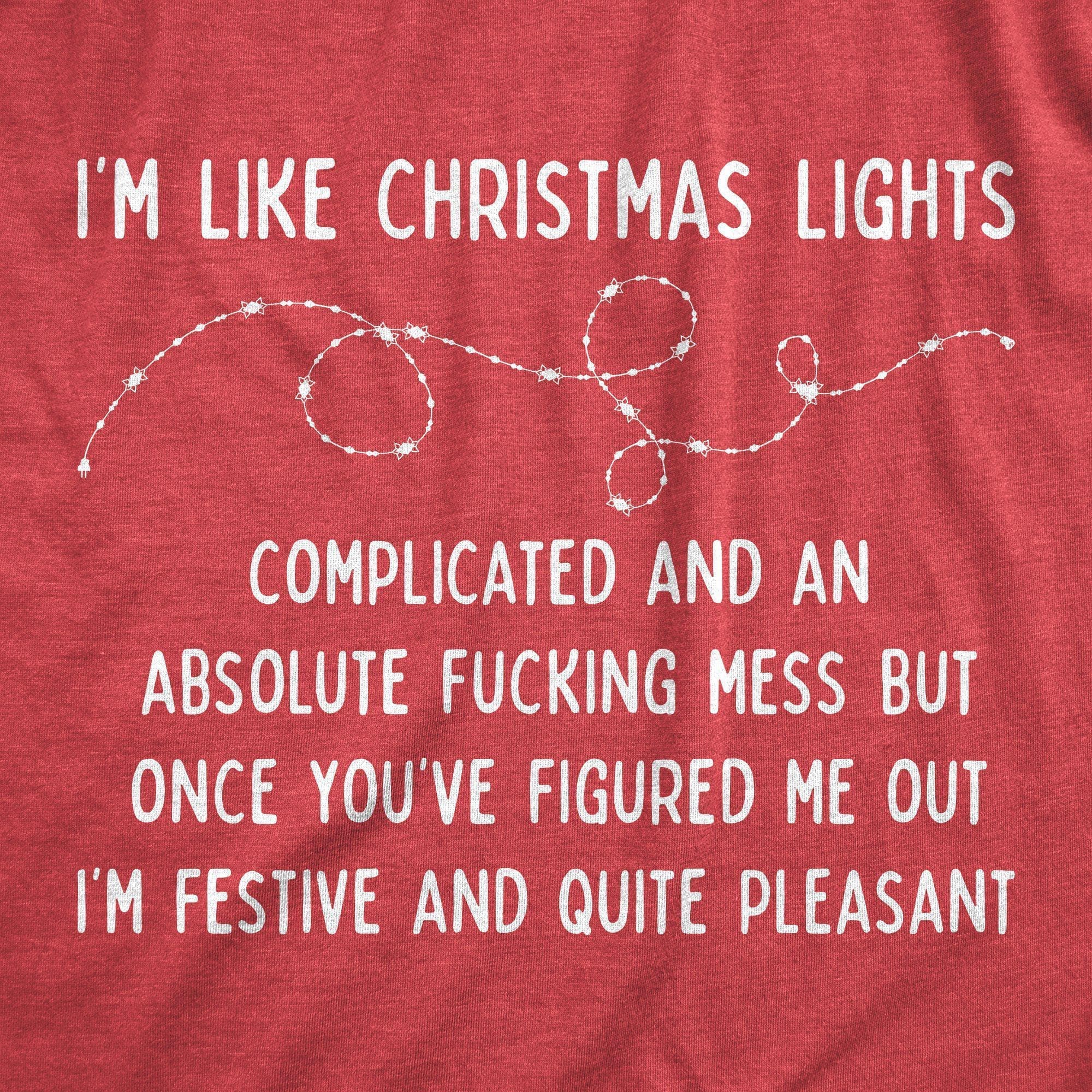 I'm Like Christmas Lights Men's Tshirt - Crazy Dog T-Shirts