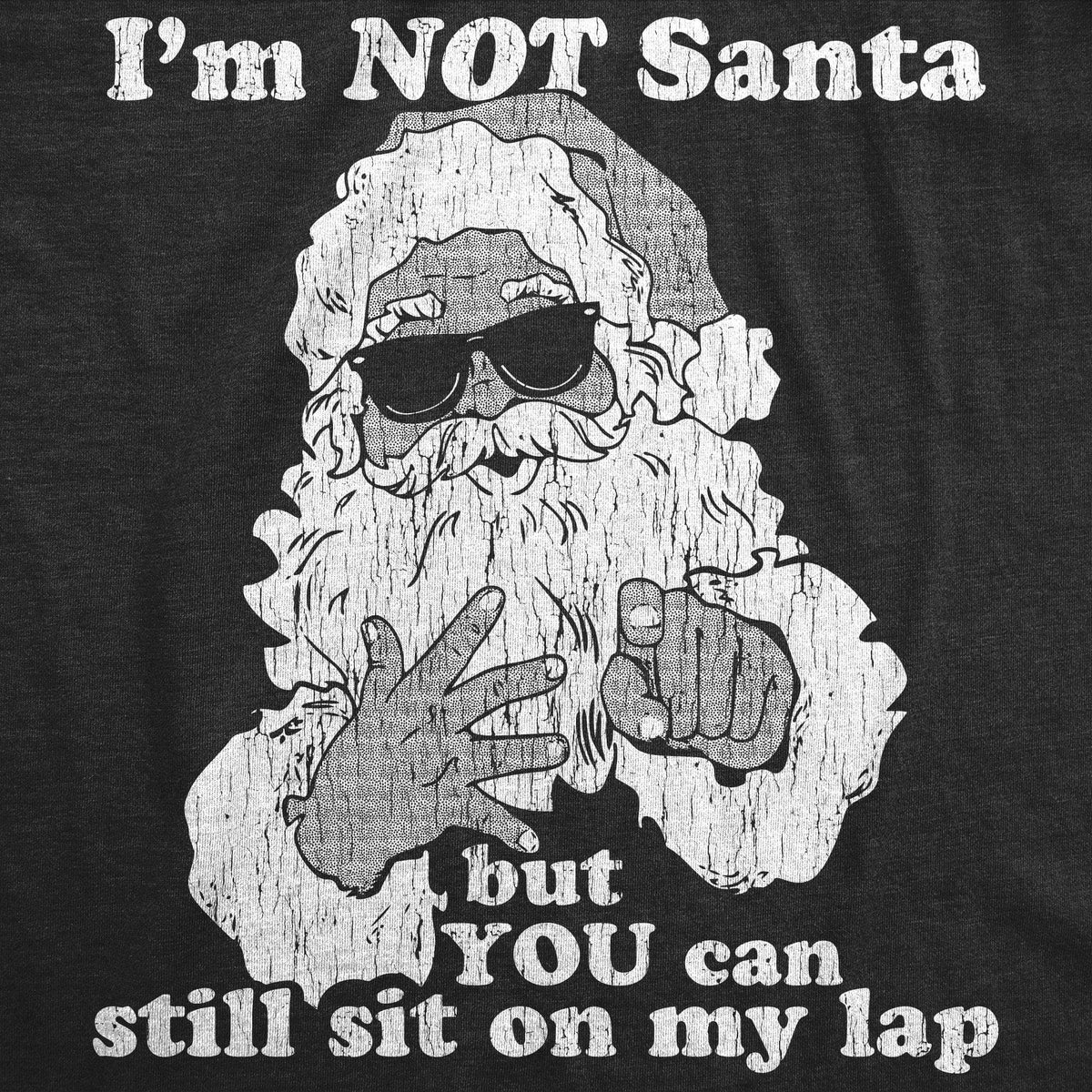I&#39;m Not Santa But You Can Still Sit On My Lap Men&#39;s Tshirt - Crazy Dog T-Shirts