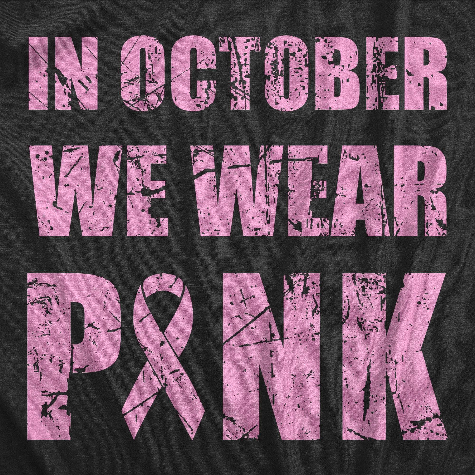 In October We Wear Pink Men's Tshirt  -  Crazy Dog T-Shirts