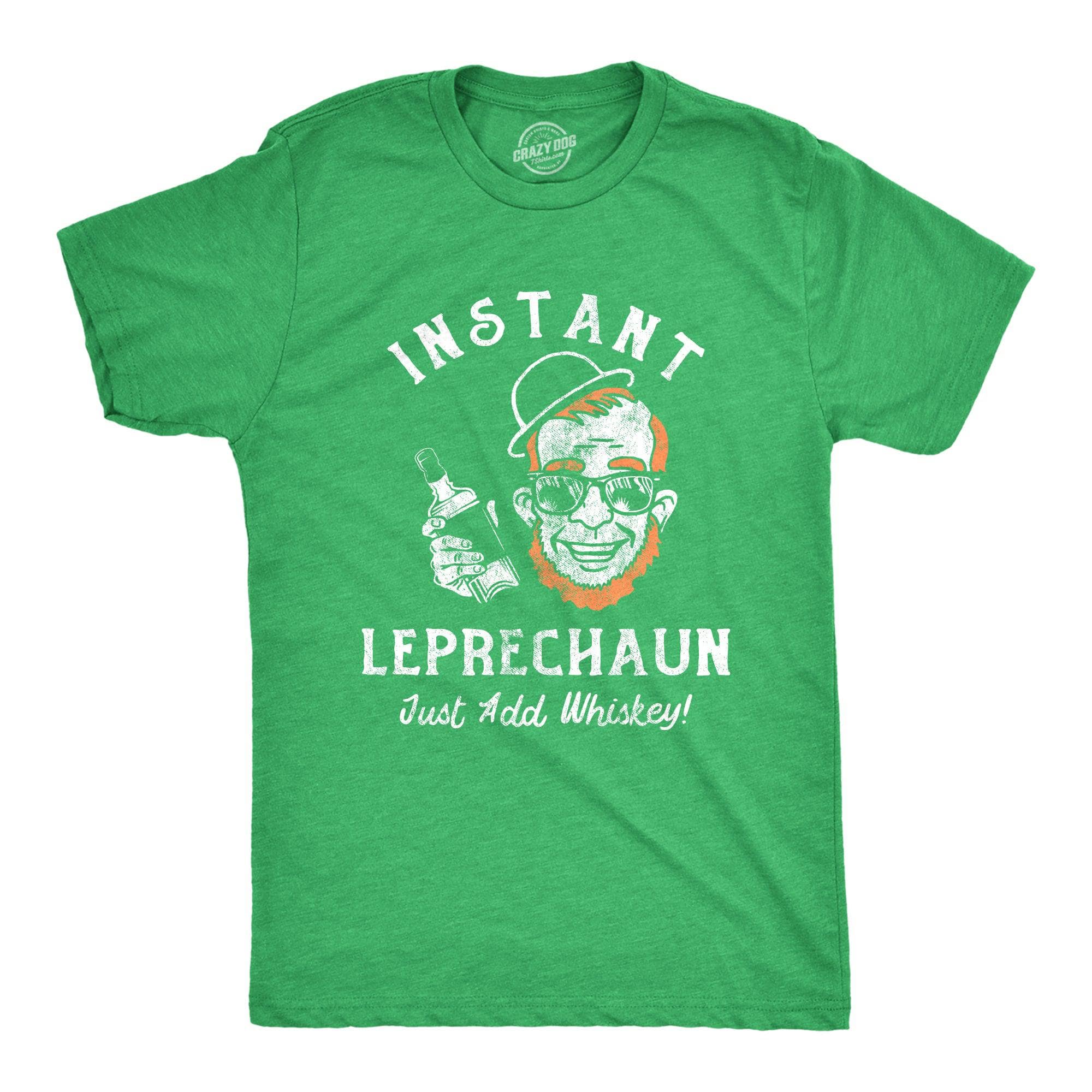 Instant Leprechaun Just Add Whiskey Men's Tshirt  -  Crazy Dog T-Shirts