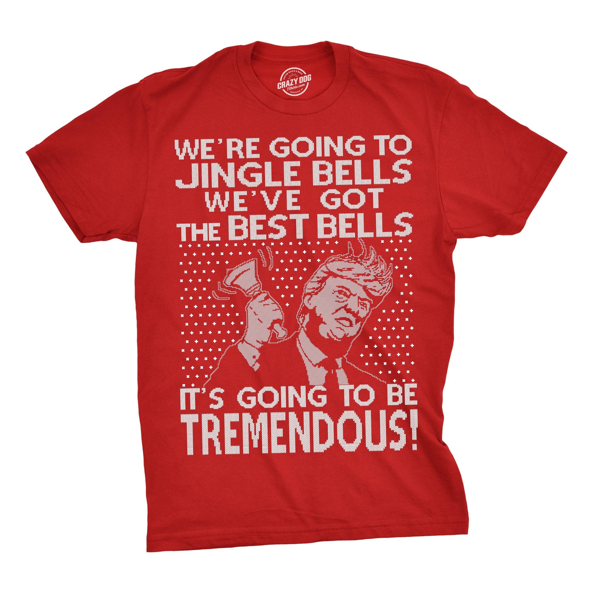 Jingle Bells Trump Men's Tshirt - Crazy Dog T-Shirts