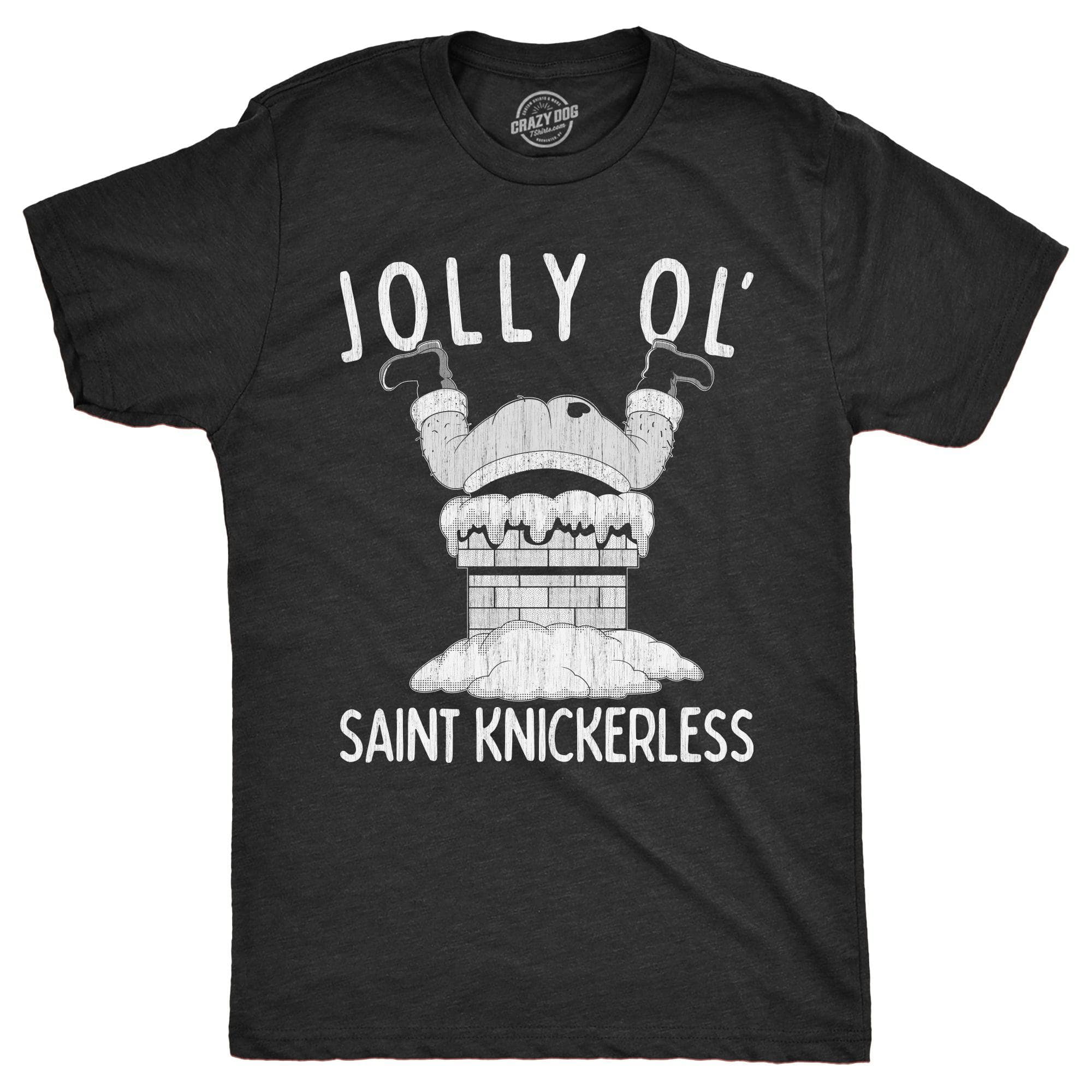 Jolly Ol Saint Knickerless Men's Tshirt  -  Crazy Dog T-Shirts