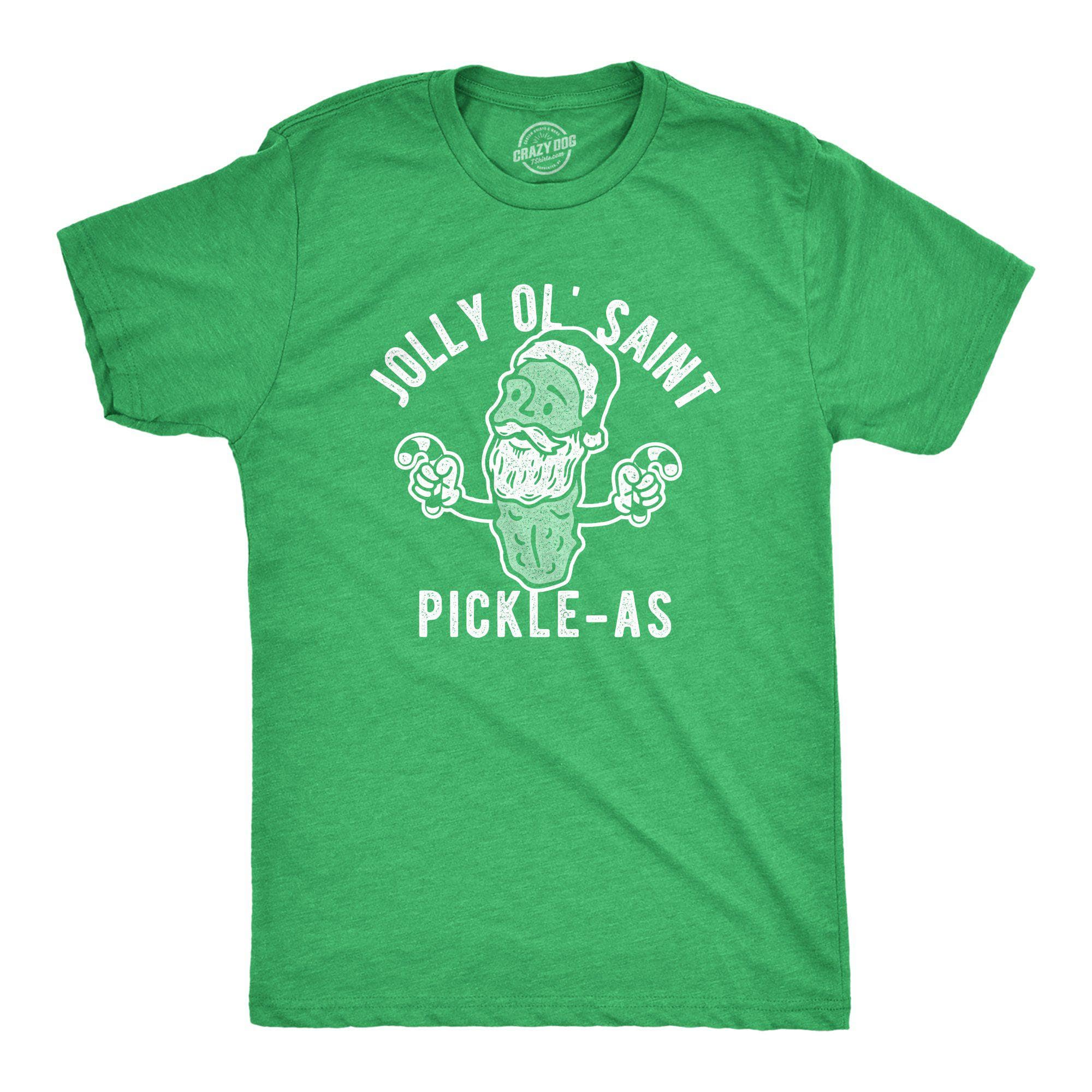 Jolly Ol Saint Pickle-as Men's Tshirt - Crazy Dog T-Shirts