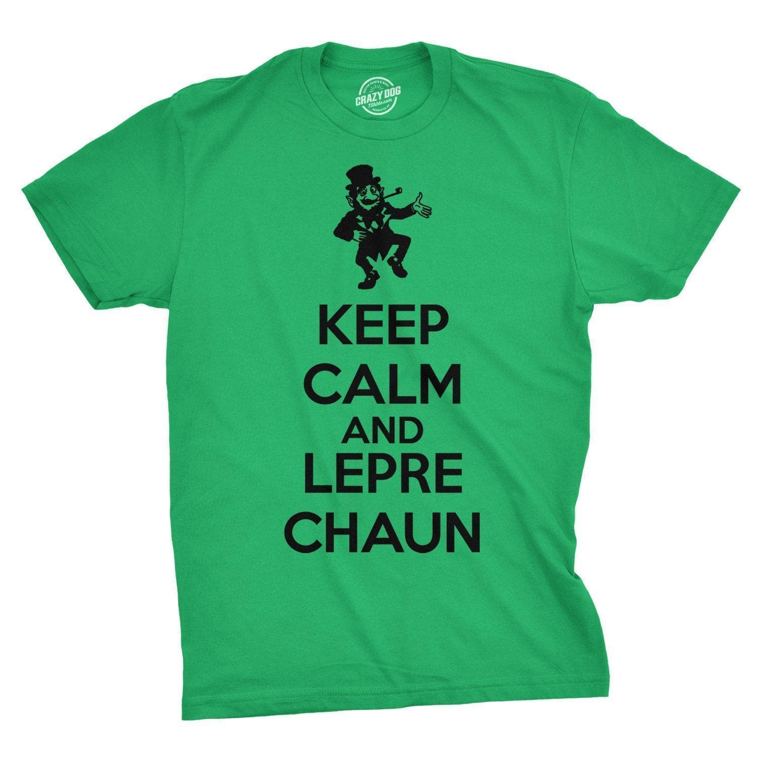 Keep Calm And Leprechaun Men's Tshirt  -  Crazy Dog T-Shirts