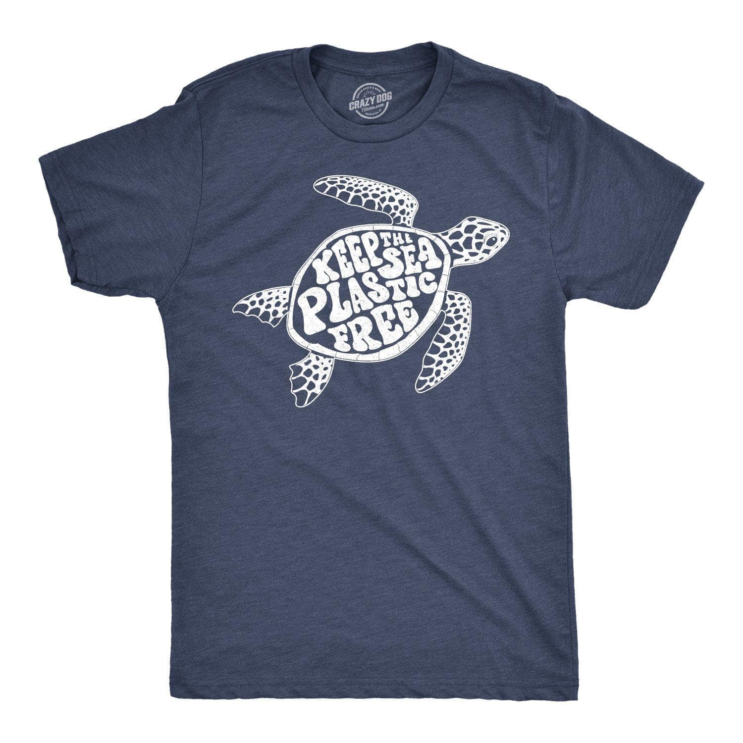 Keep The Sea Plastic Fre Men's Tshirt - Crazy Dog T-Shirts