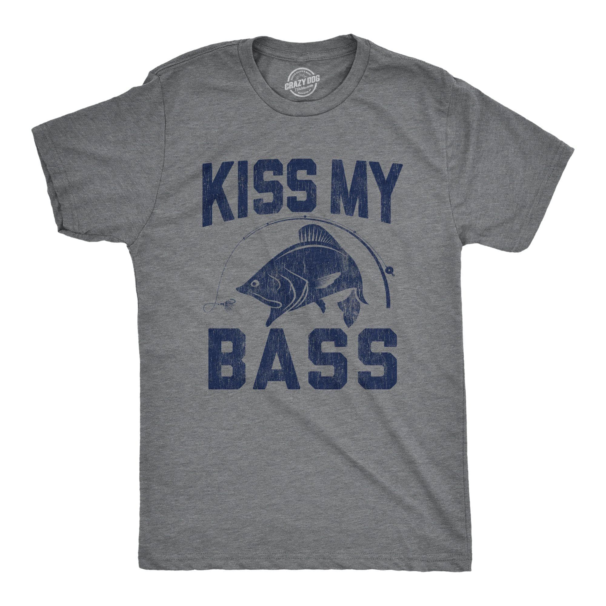 Kiss My Bass Men's Tshirt - Crazy Dog T-Shirts
