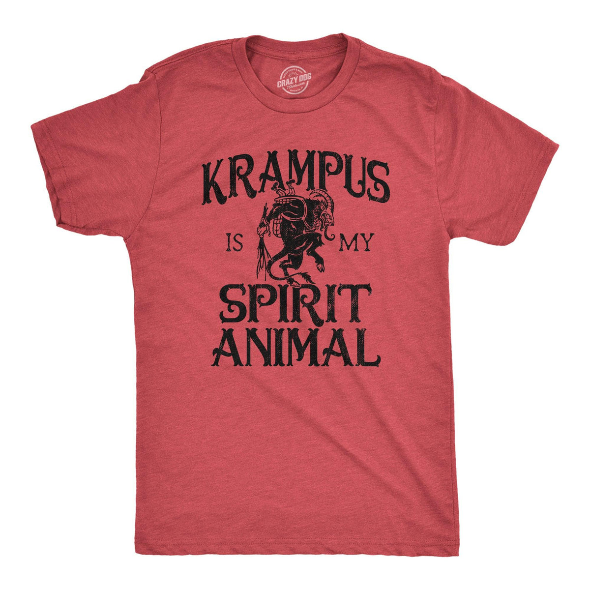Krampus Is My Spirit Animal Men&#39;s Tshirt  -  Crazy Dog T-Shirts