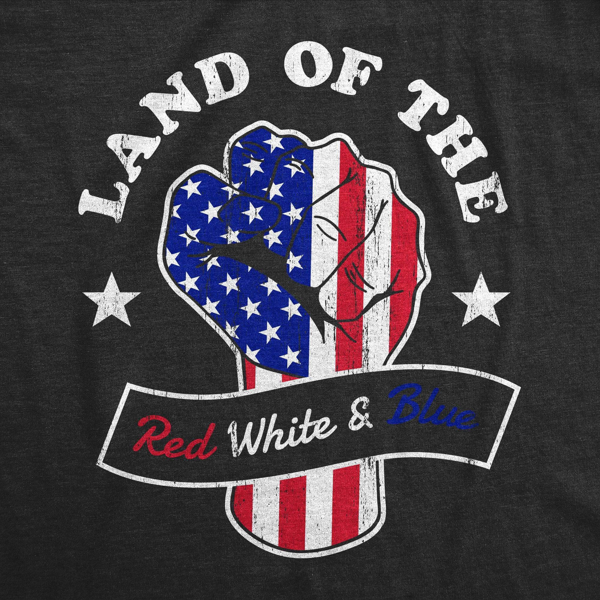 Land Of The Red White And Blue Men's Tshirt  -  Crazy Dog T-Shirts