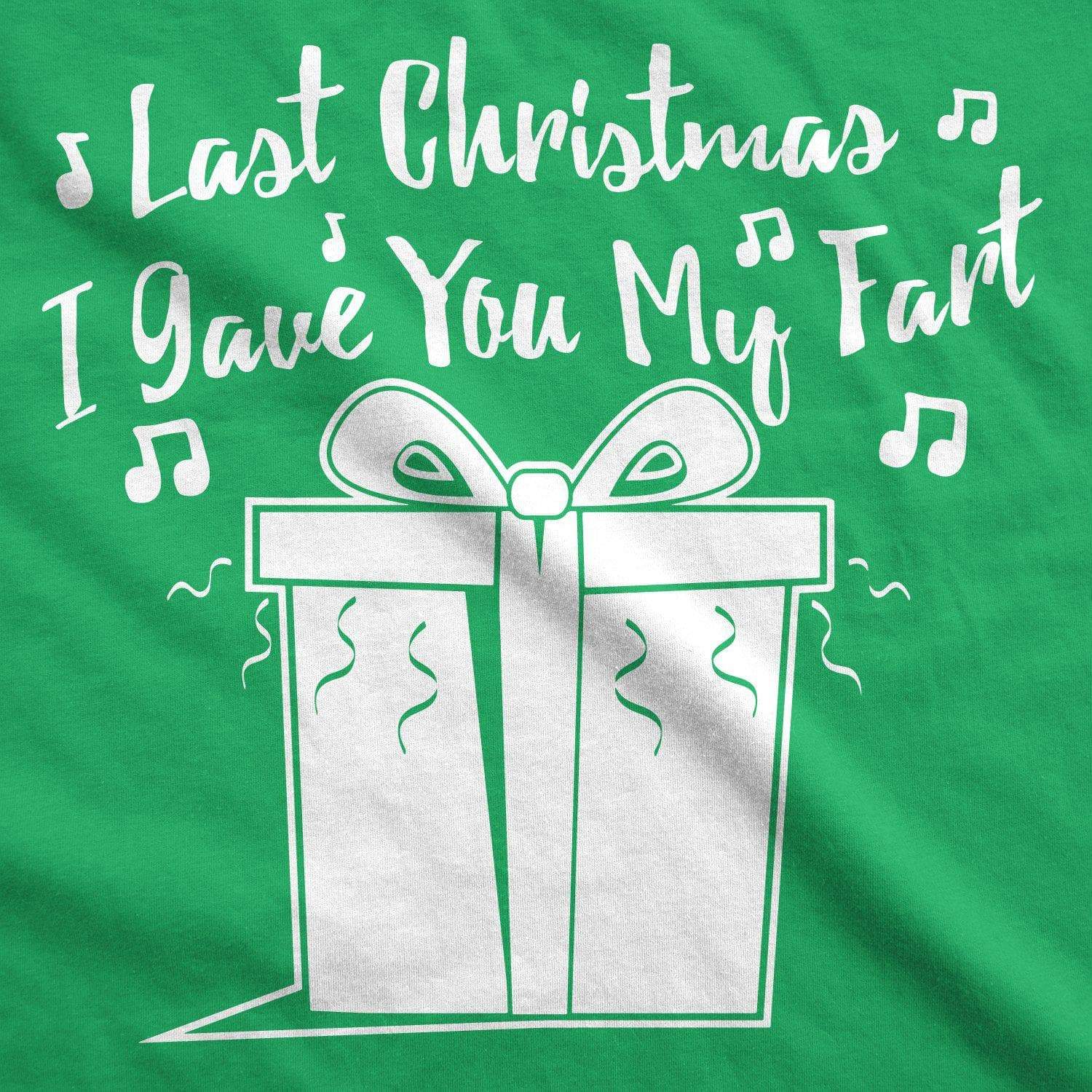 Last Christmas I Gave You My Fart Men's Tshirt - Crazy Dog T-Shirts