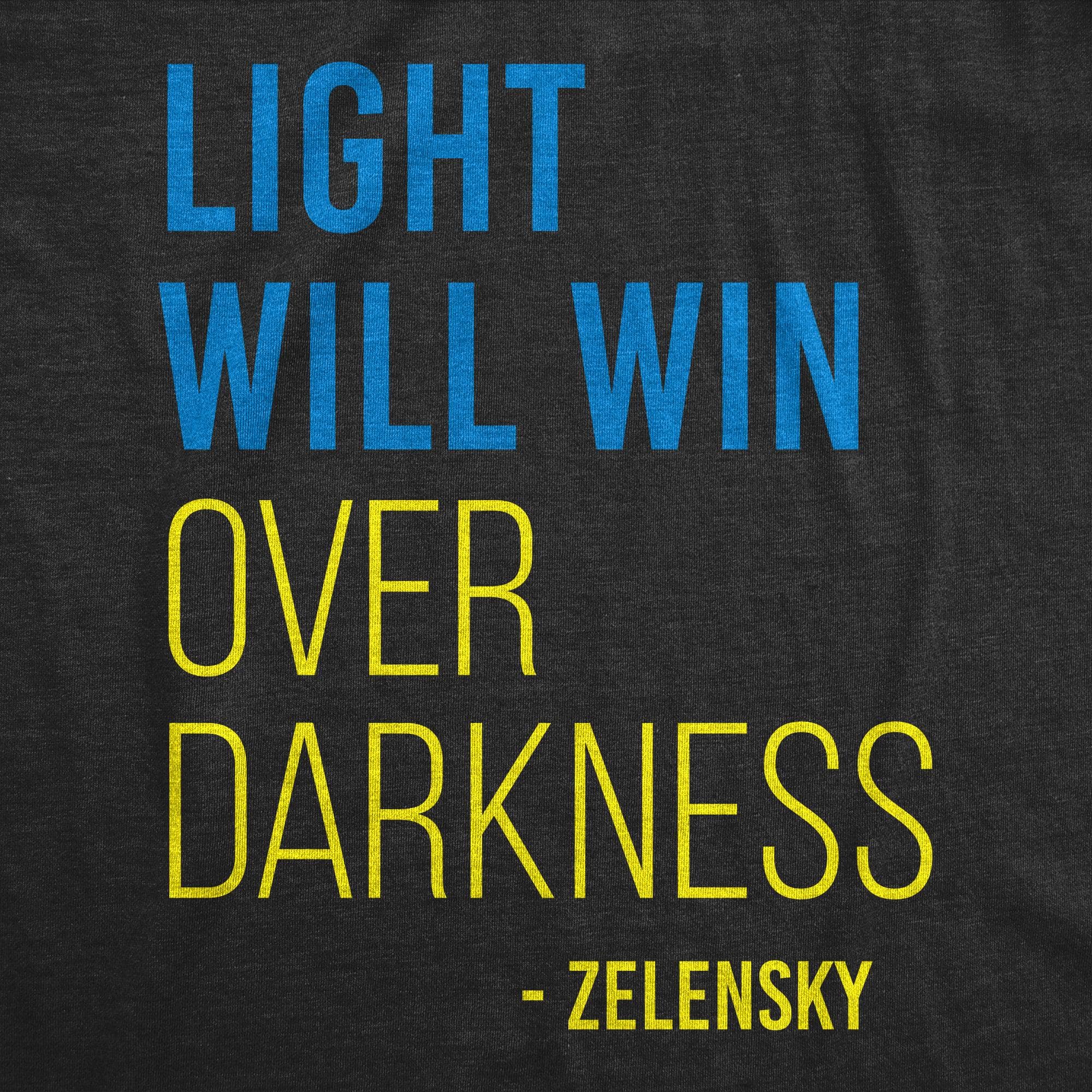 Light Will Win Over Darkness Men's Tshirt  -  Crazy Dog T-Shirts