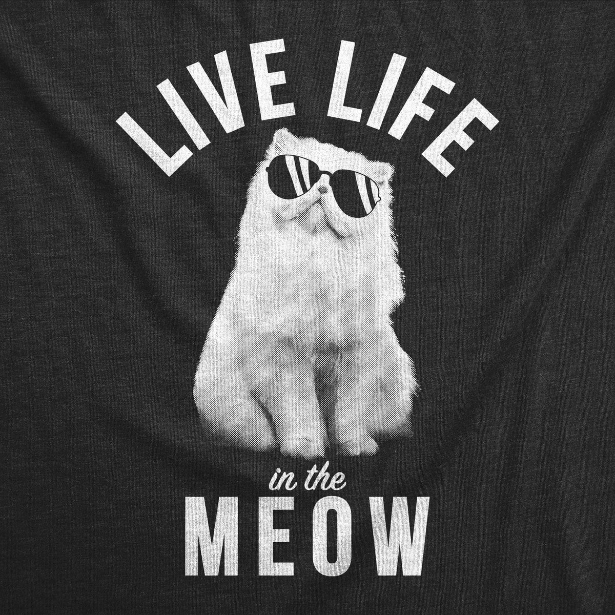 Live Life In The Meow Men&#39;s Tshirt  -  Crazy Dog T-Shirts