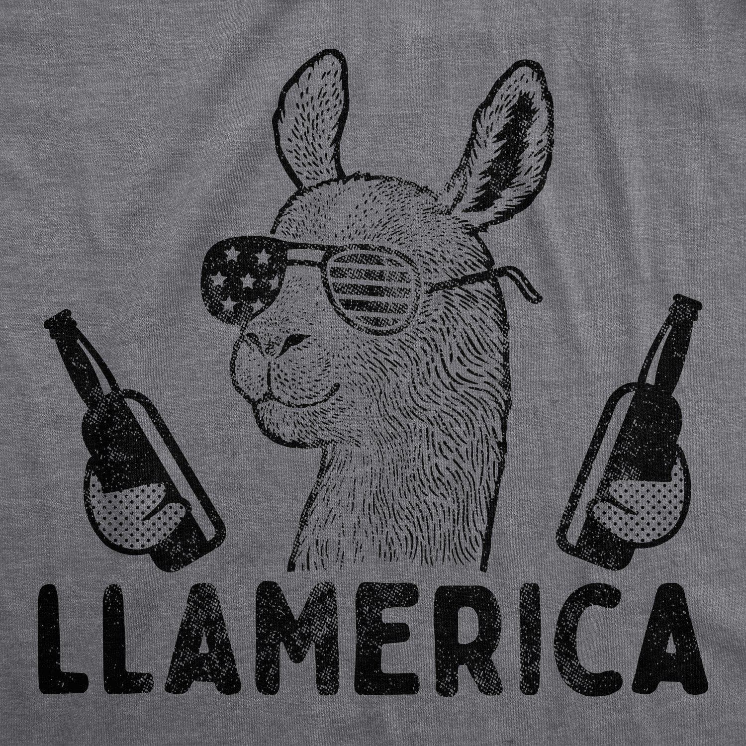 Llamerica Men's Tshirt - Crazy Dog T-Shirts