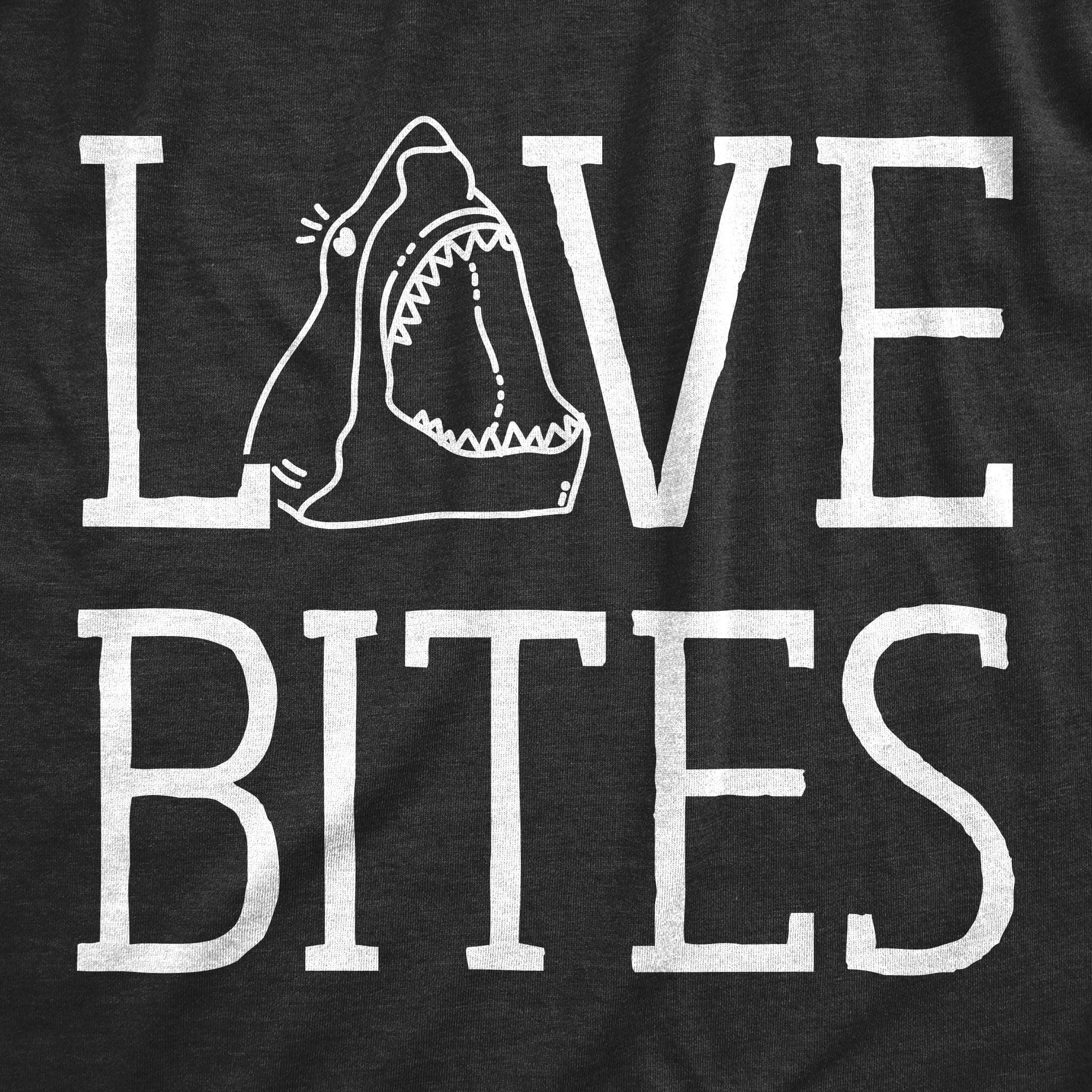 Love Bites Shark Men's Tshirt  -  Crazy Dog T-Shirts
