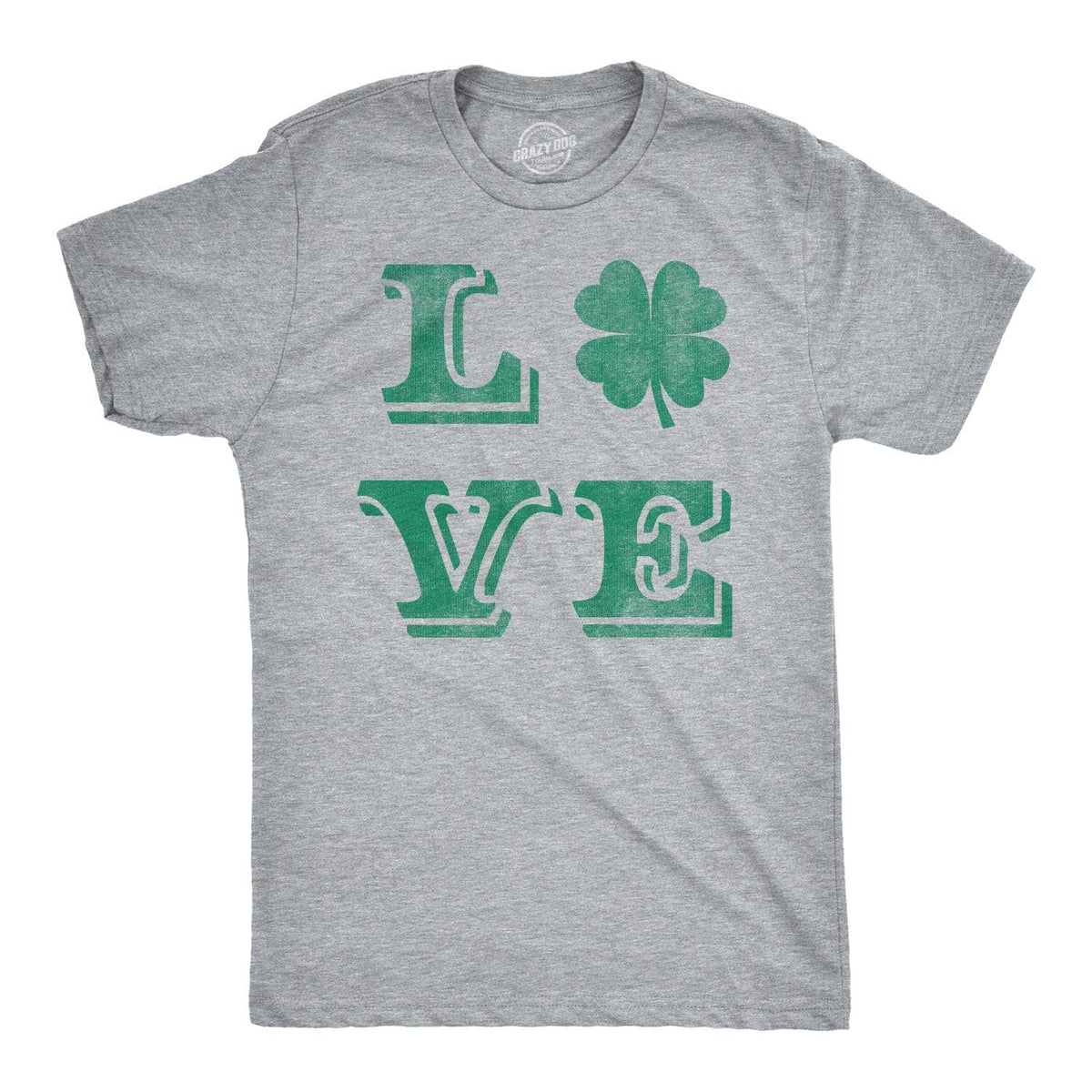 LOVE Lucky Clover Men&#39;s Tshirt  -  Crazy Dog T-Shirts
