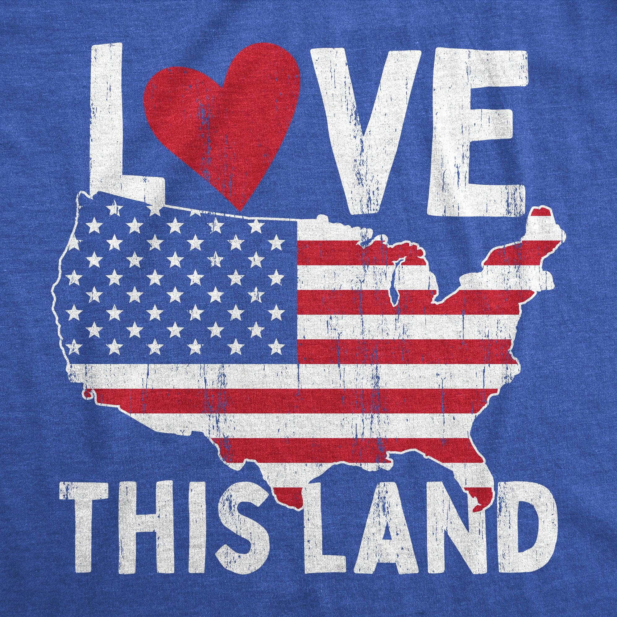 Love This Land Men's Tshirt  -  Crazy Dog T-Shirts