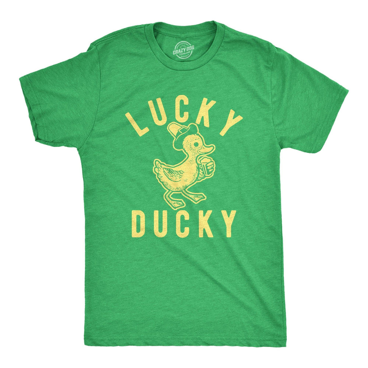 Lucky Ducky Men&#39;s Tshirt  -  Crazy Dog T-Shirts