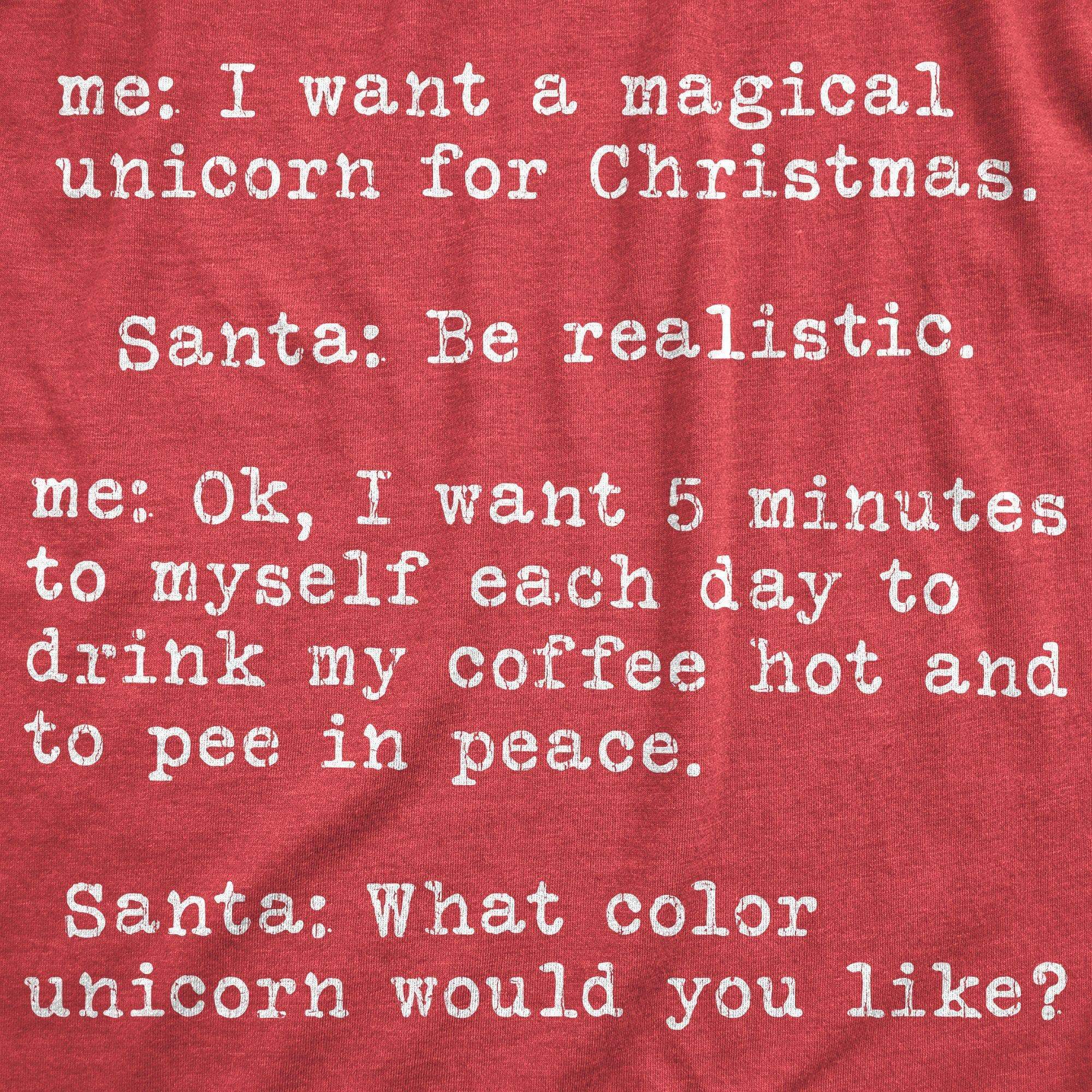 Magical Unicorn For Christmas Men's Tshirt - Crazy Dog T-Shirts