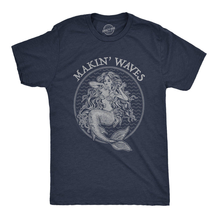 Makin' Waves Men's Tshirt - Crazy Dog T-Shirts