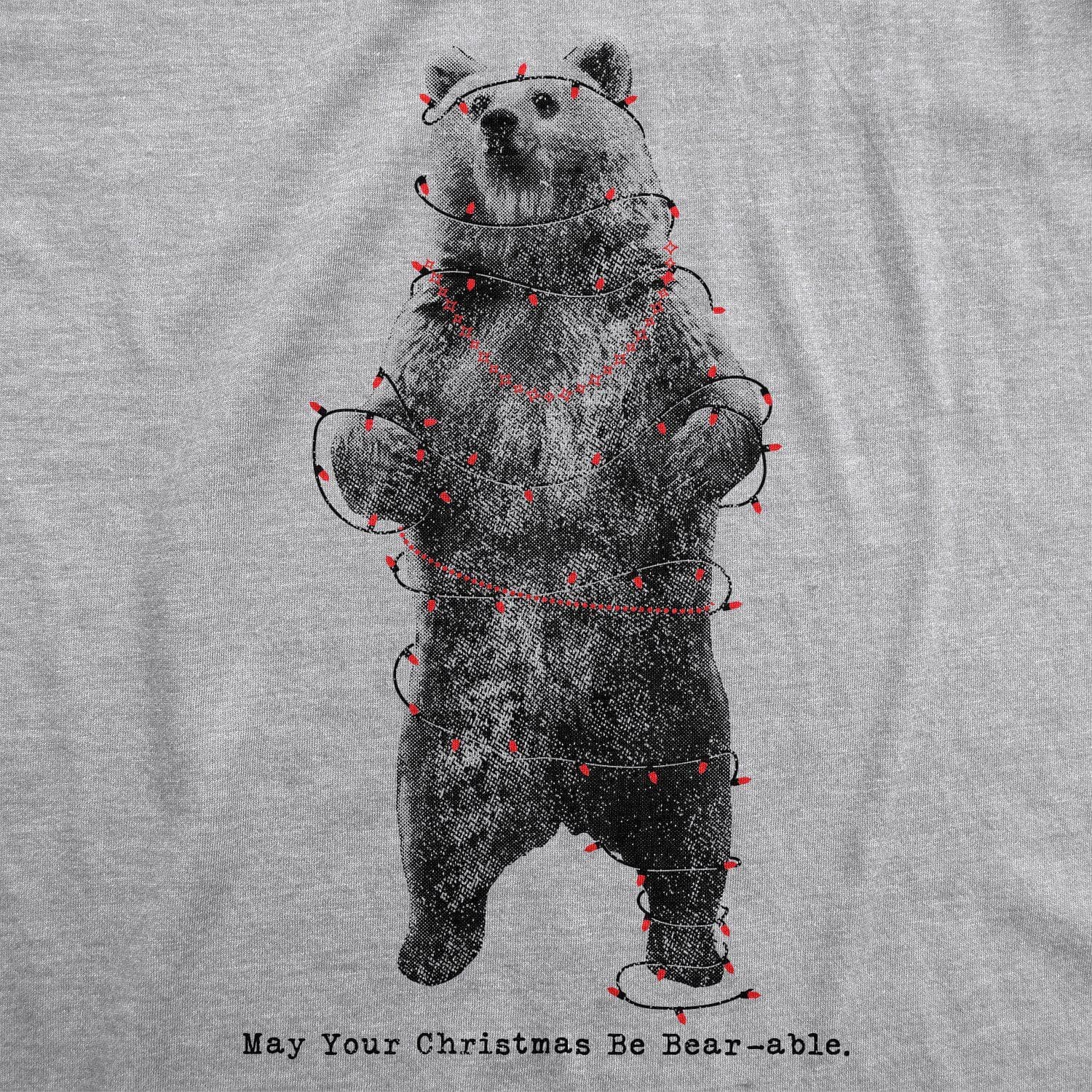 May Your Christmas Be Bear-Able Men's Tshirt - Crazy Dog T-Shirts