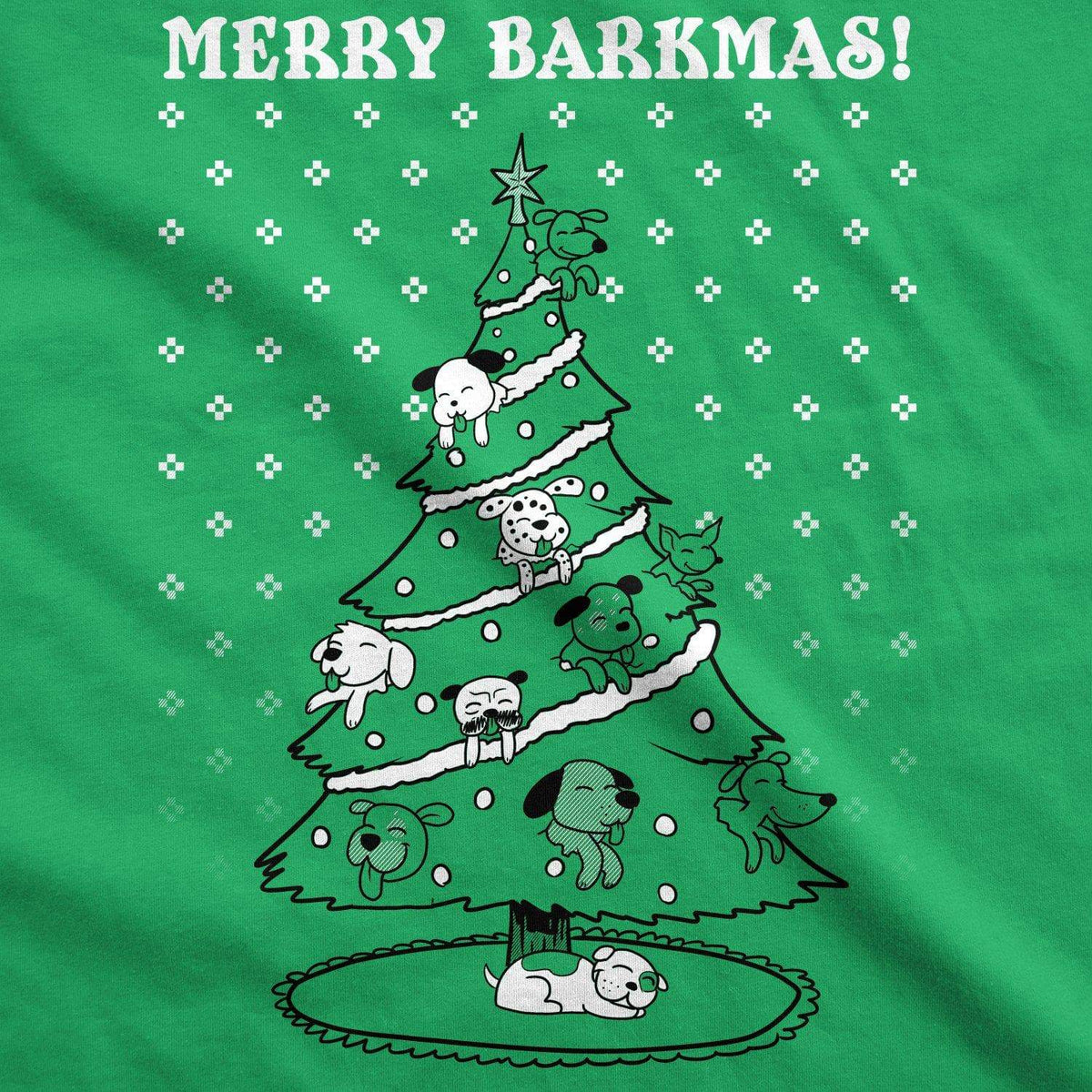 Merry Barkmas Dog Christmas Tree Men&#39;s Tshirt - Crazy Dog T-Shirts