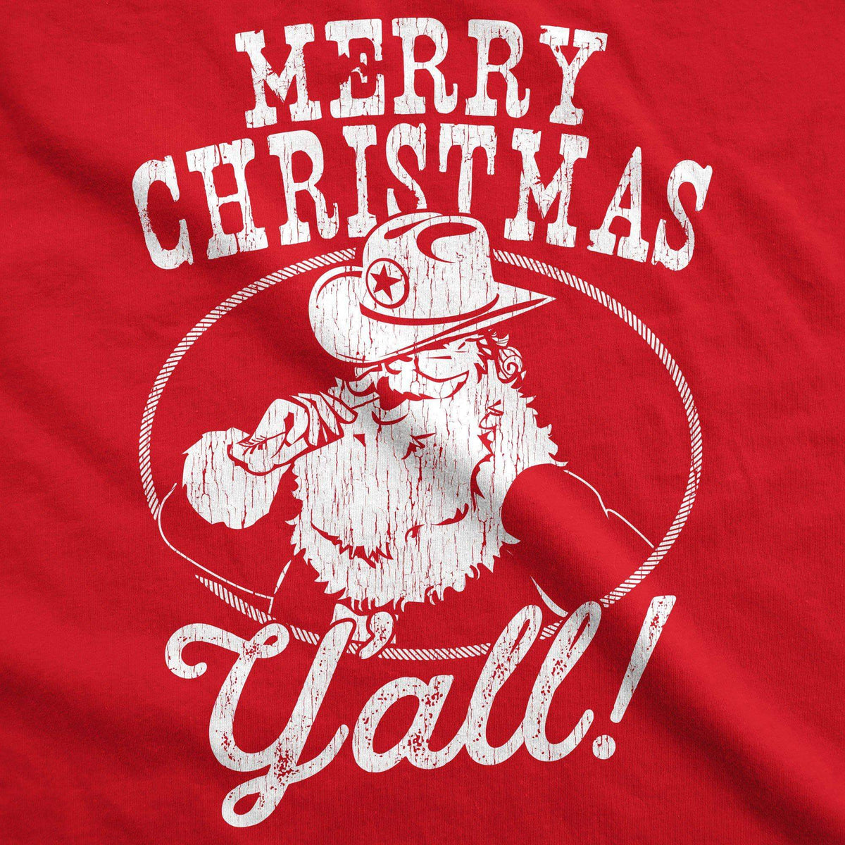 Merry Christmas Y&#39;all Santa Men&#39;s Tshirt - Crazy Dog T-Shirts