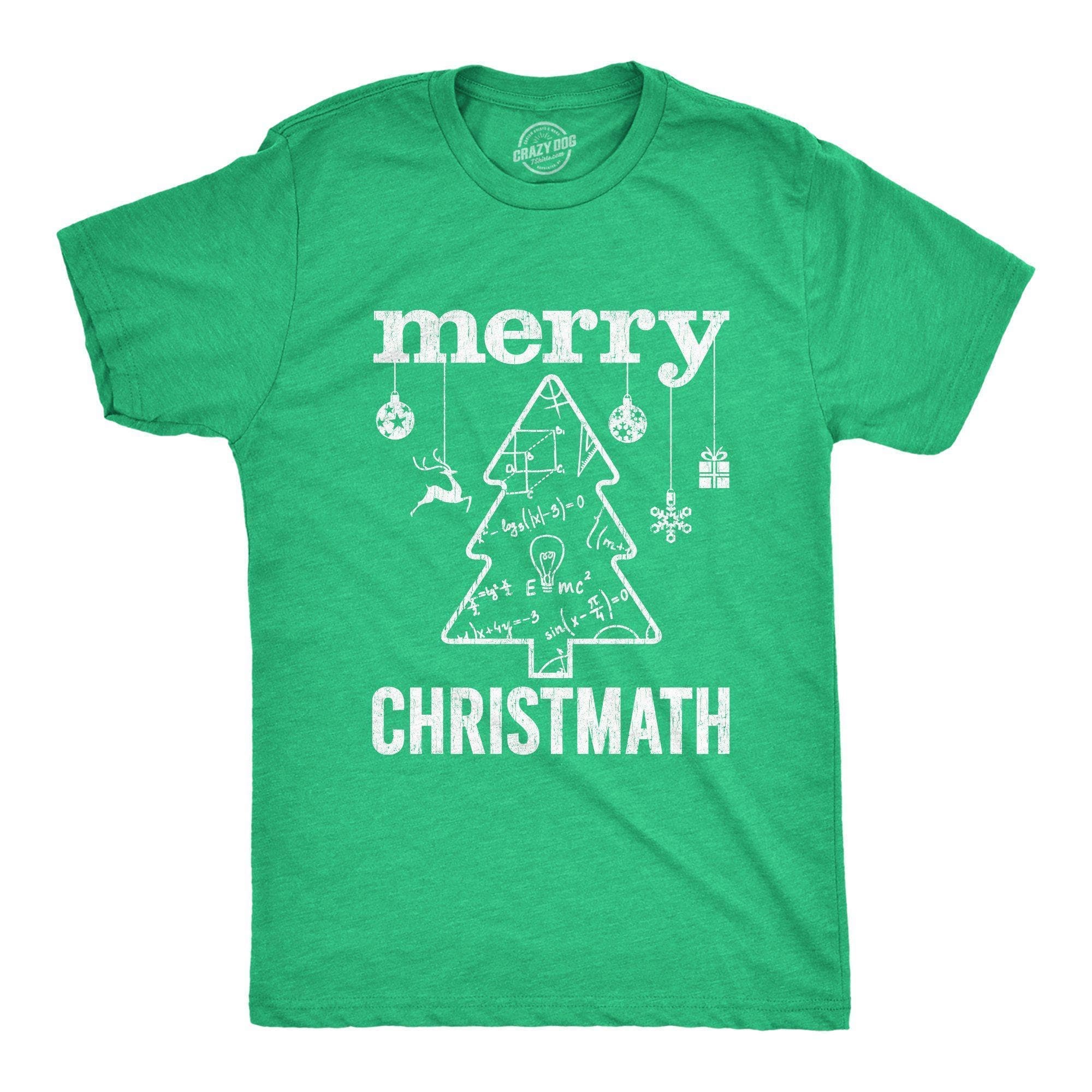 Merry Christmath Men's Tshirt - Crazy Dog T-Shirts