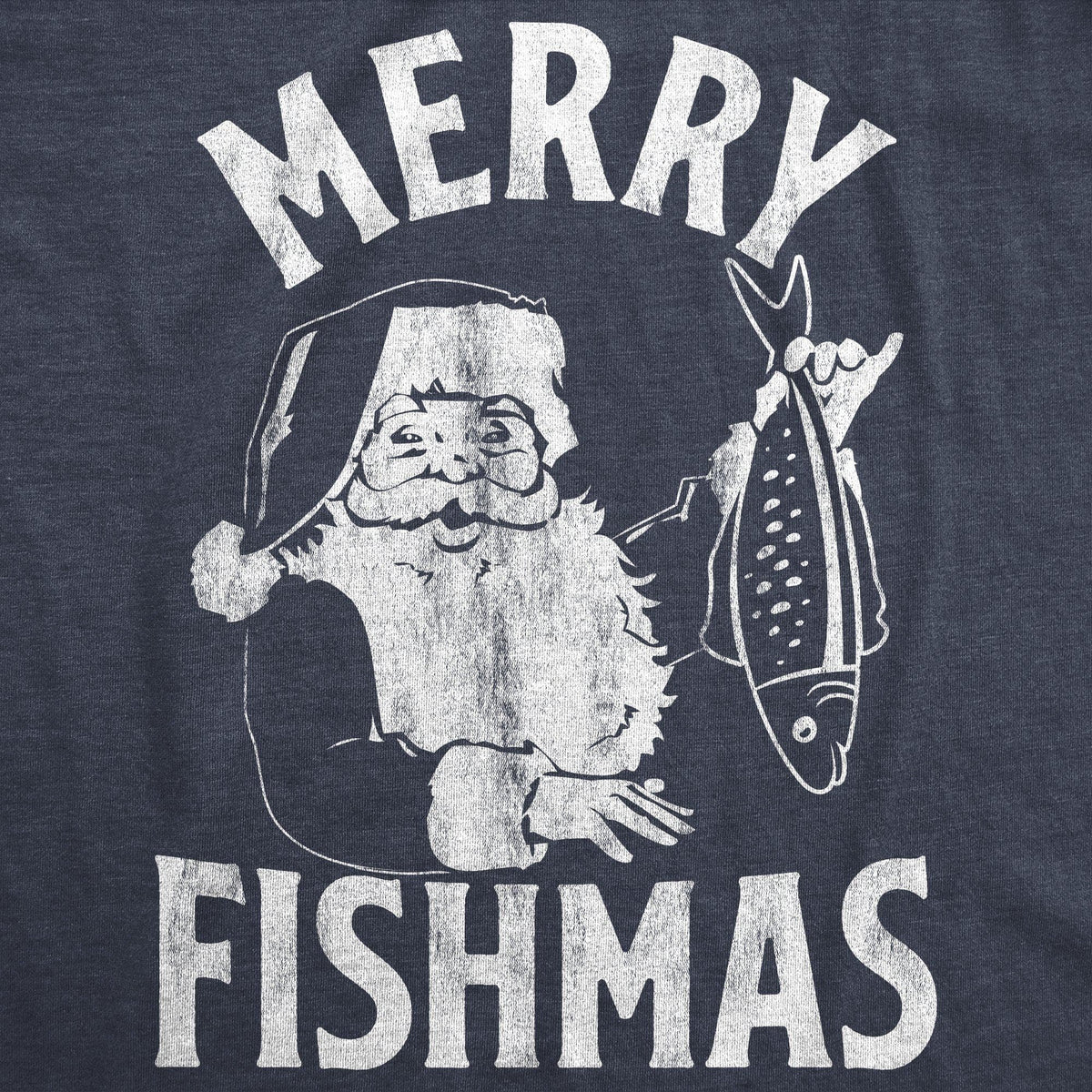 Merry Fishmas Men&#39;s Tshirt - Crazy Dog T-Shirts