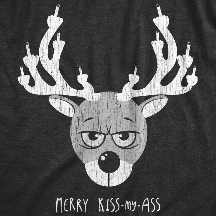 Merry Kiss My Ass Men's Tshirt  -  Crazy Dog T-Shirts