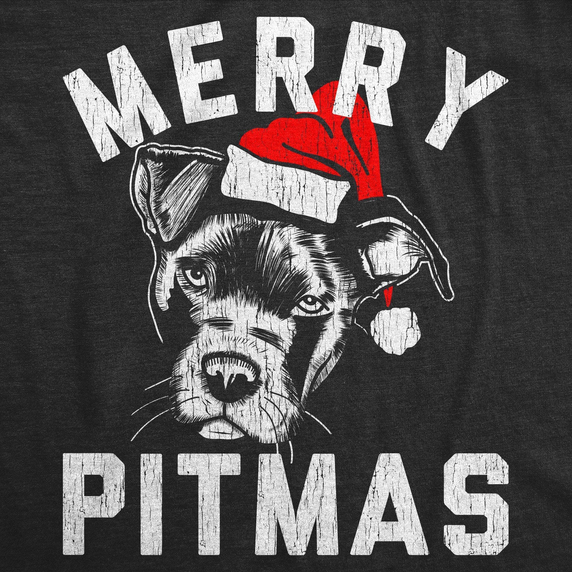 Merry Pitmas Men's Tshirt - Crazy Dog T-Shirts